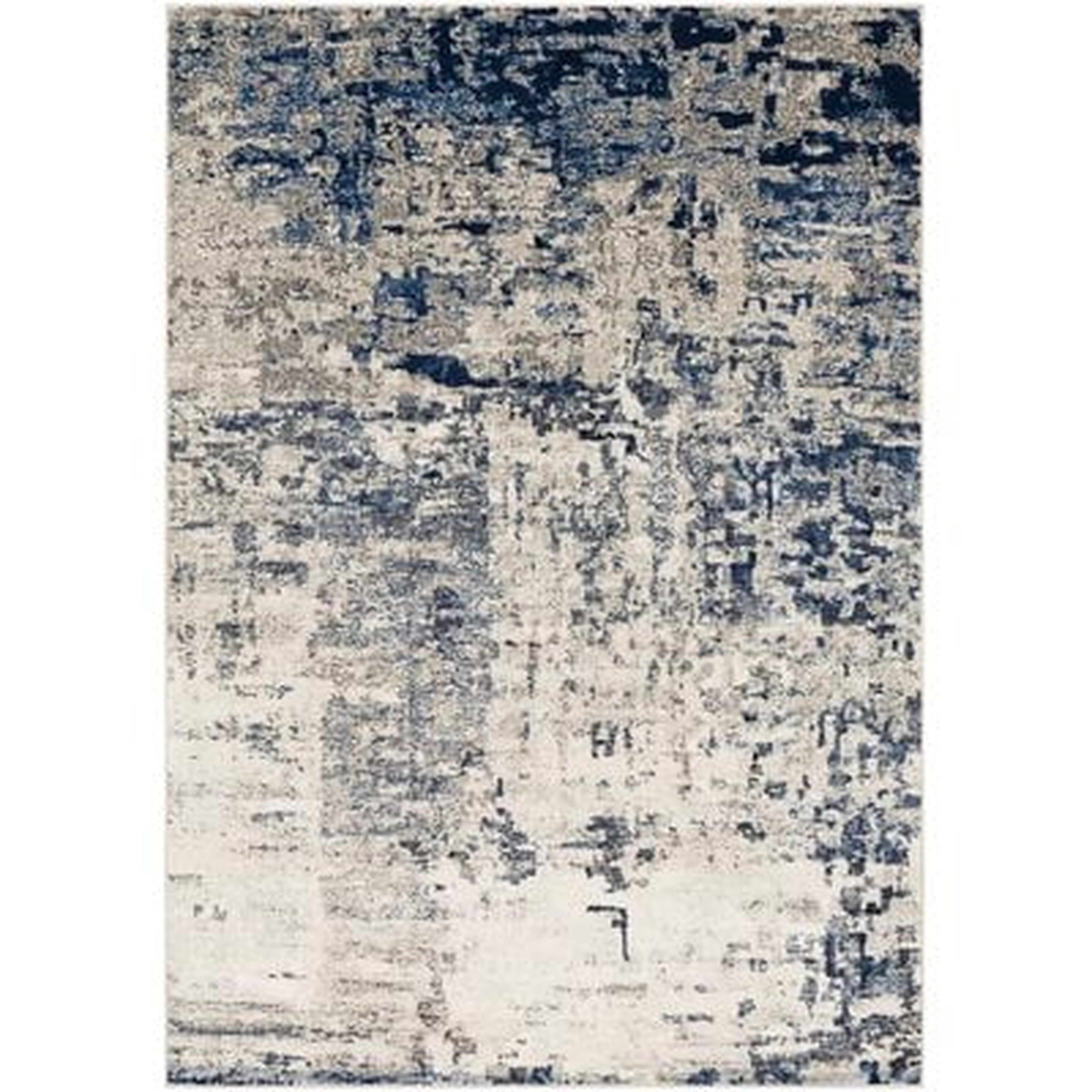 Royalston Modern Abstract Navy/Ivory Area Rug - Wayfair
