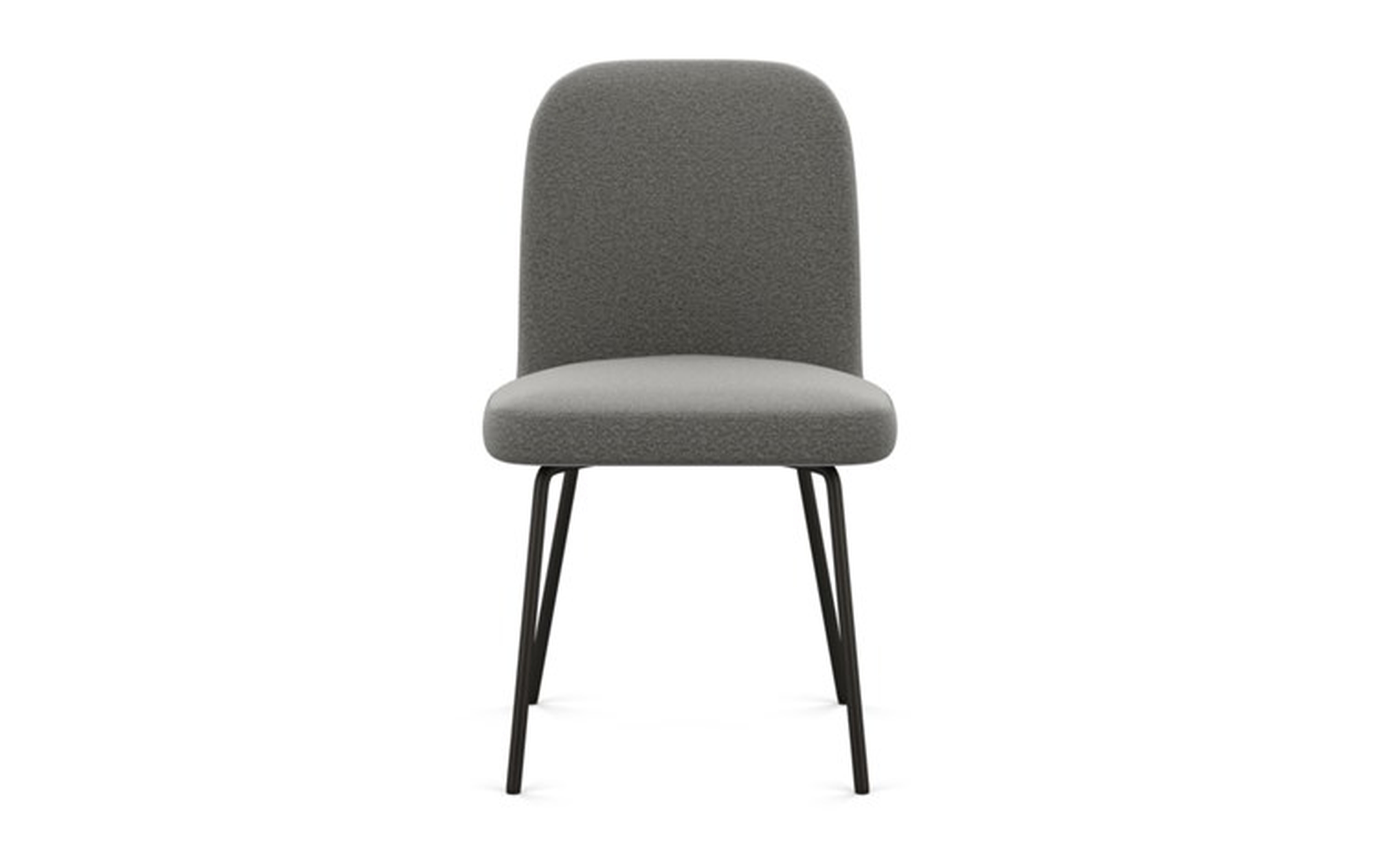 Dylan Dining Chair with Heather Fabric and Matte Black legs - Interior Define