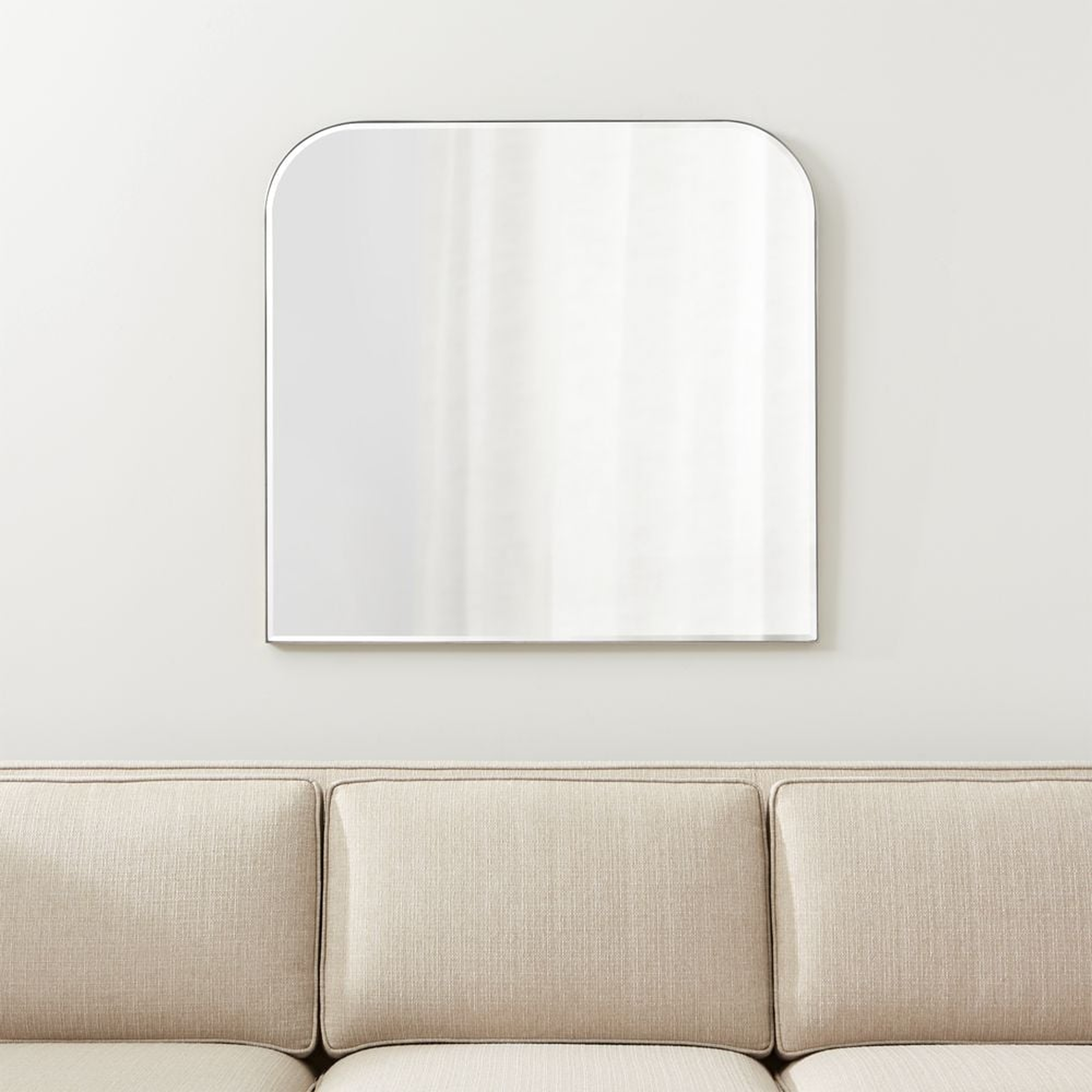 Edge Silver Arch Wall Mirror 36"x34" - Crate and Barrel