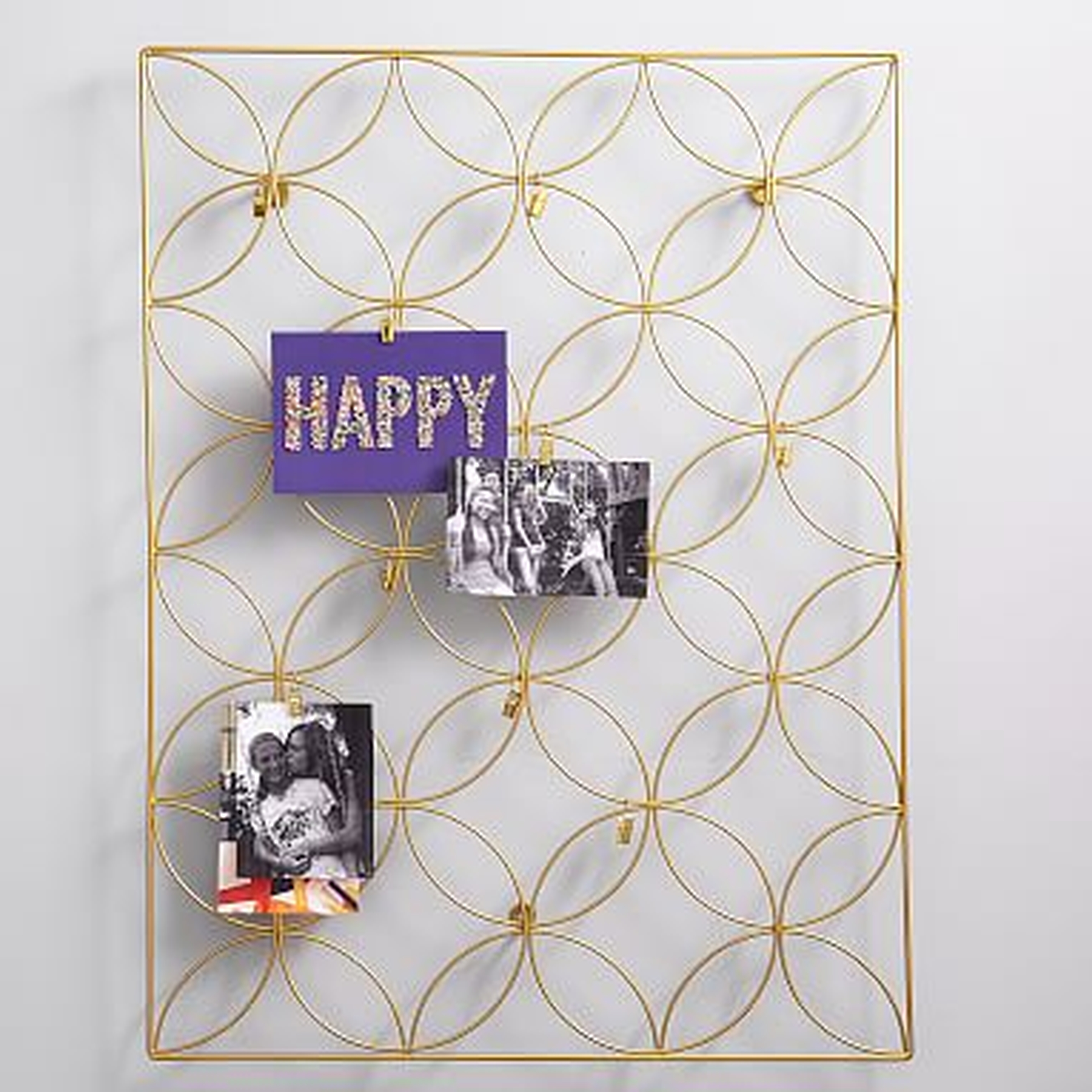Floral Wire Photo Grid, Gold - Pottery Barn Teen