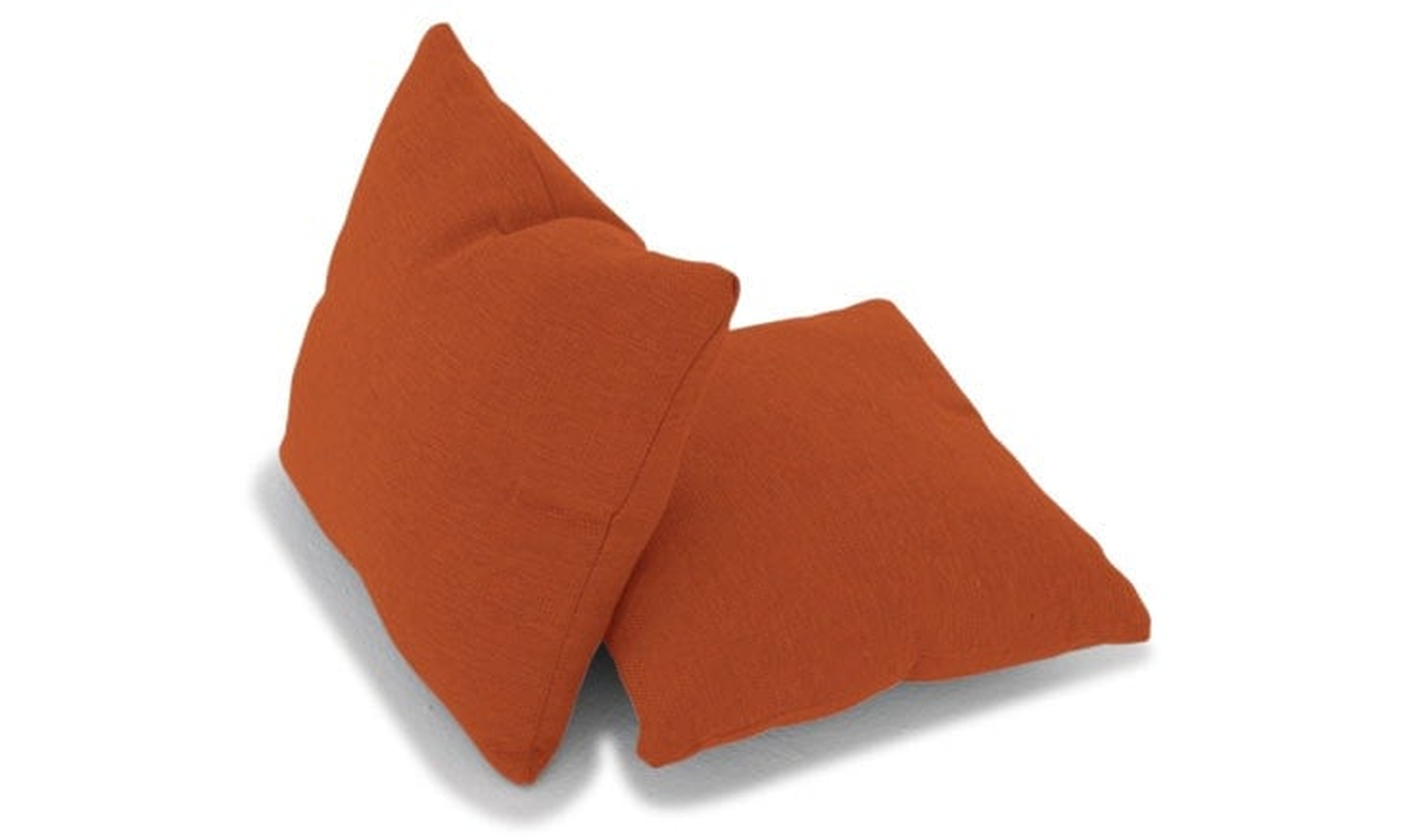 Orange Decorative Mid Century Modern Knife Edge Pillows (Set of 2) - Taylor Blazer - Joybird