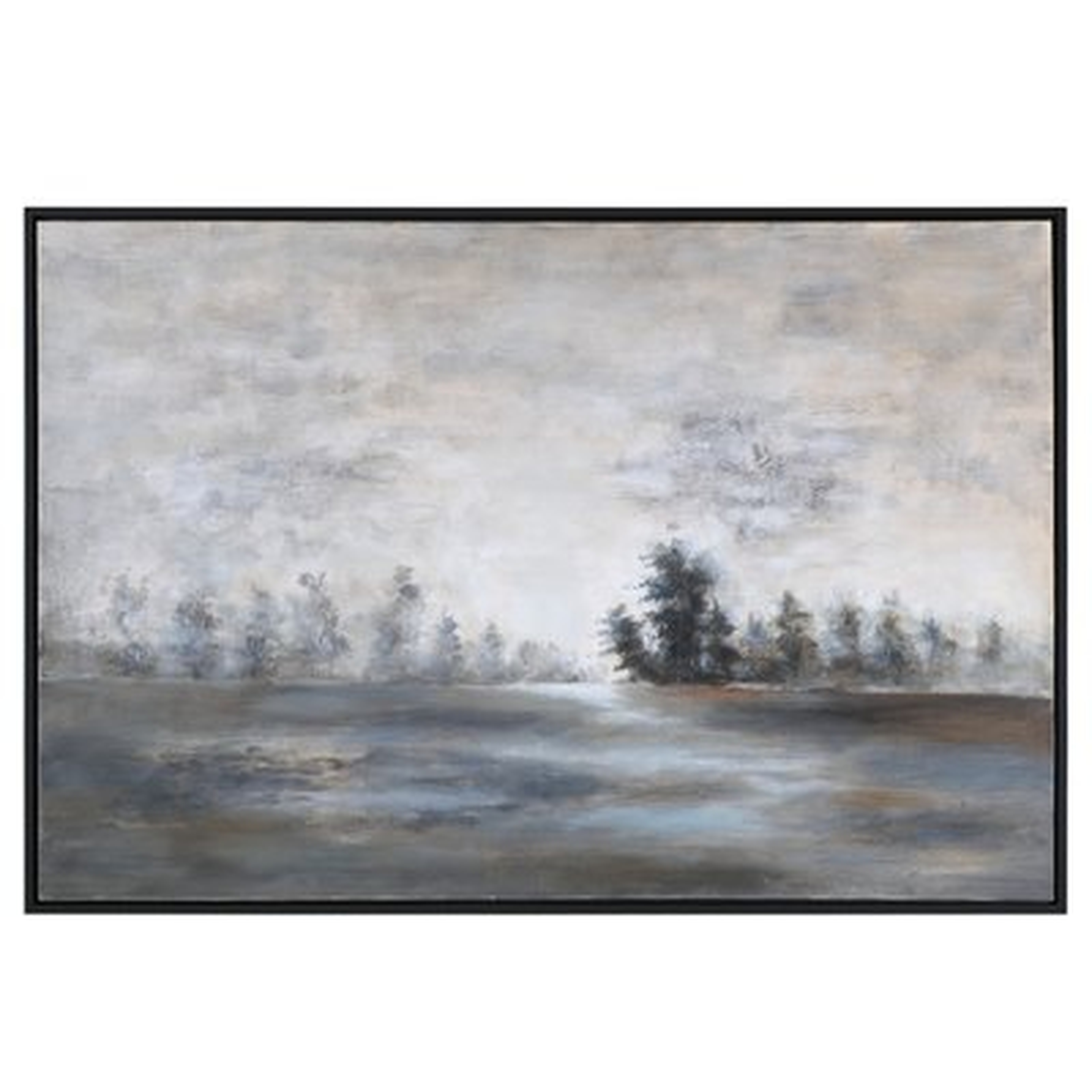 'Evening Mist Landscape' Picture Frame Painting on Canvas - Birch Lane