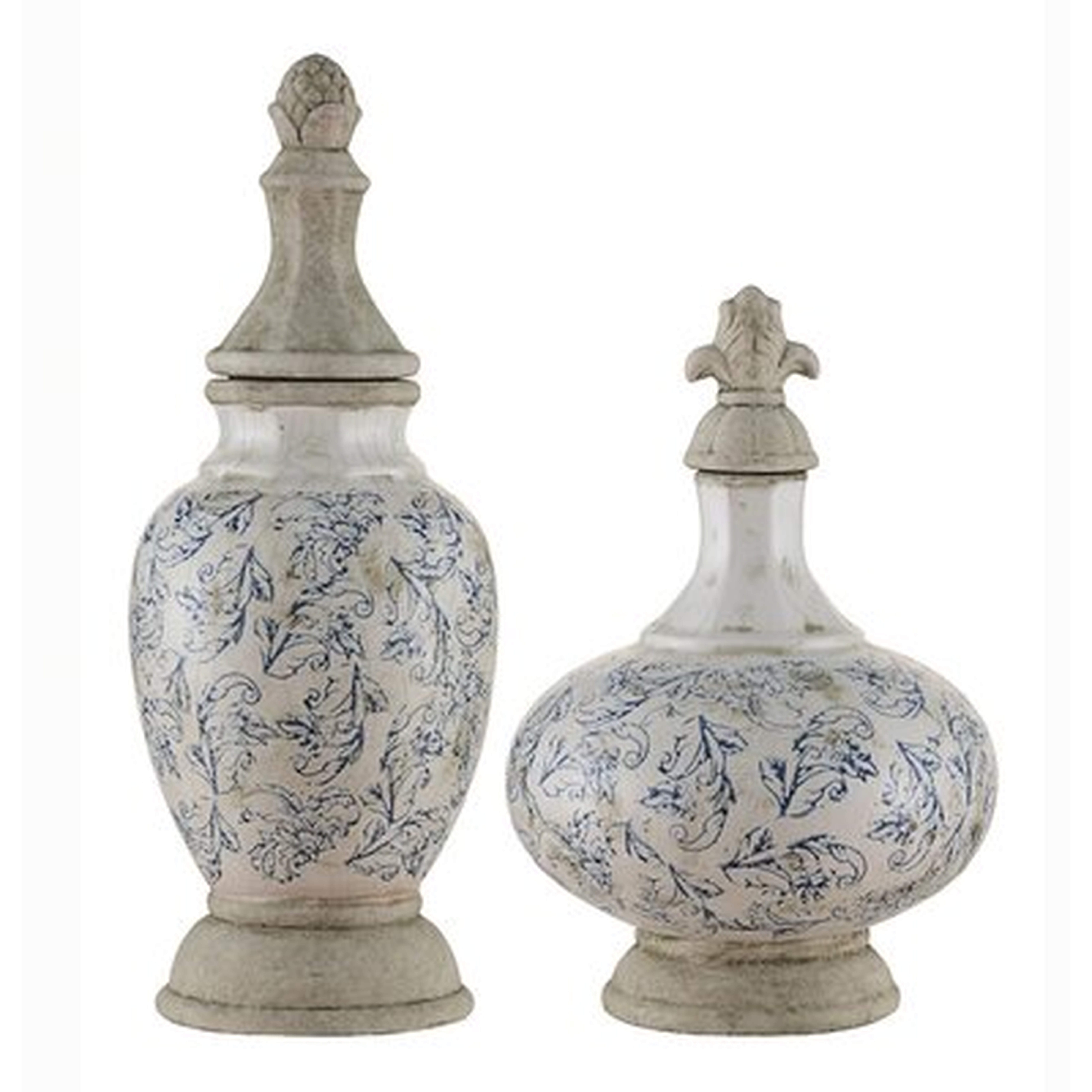 Luciana Ceramic Lidded 2 Piece Vase Set - Wayfair