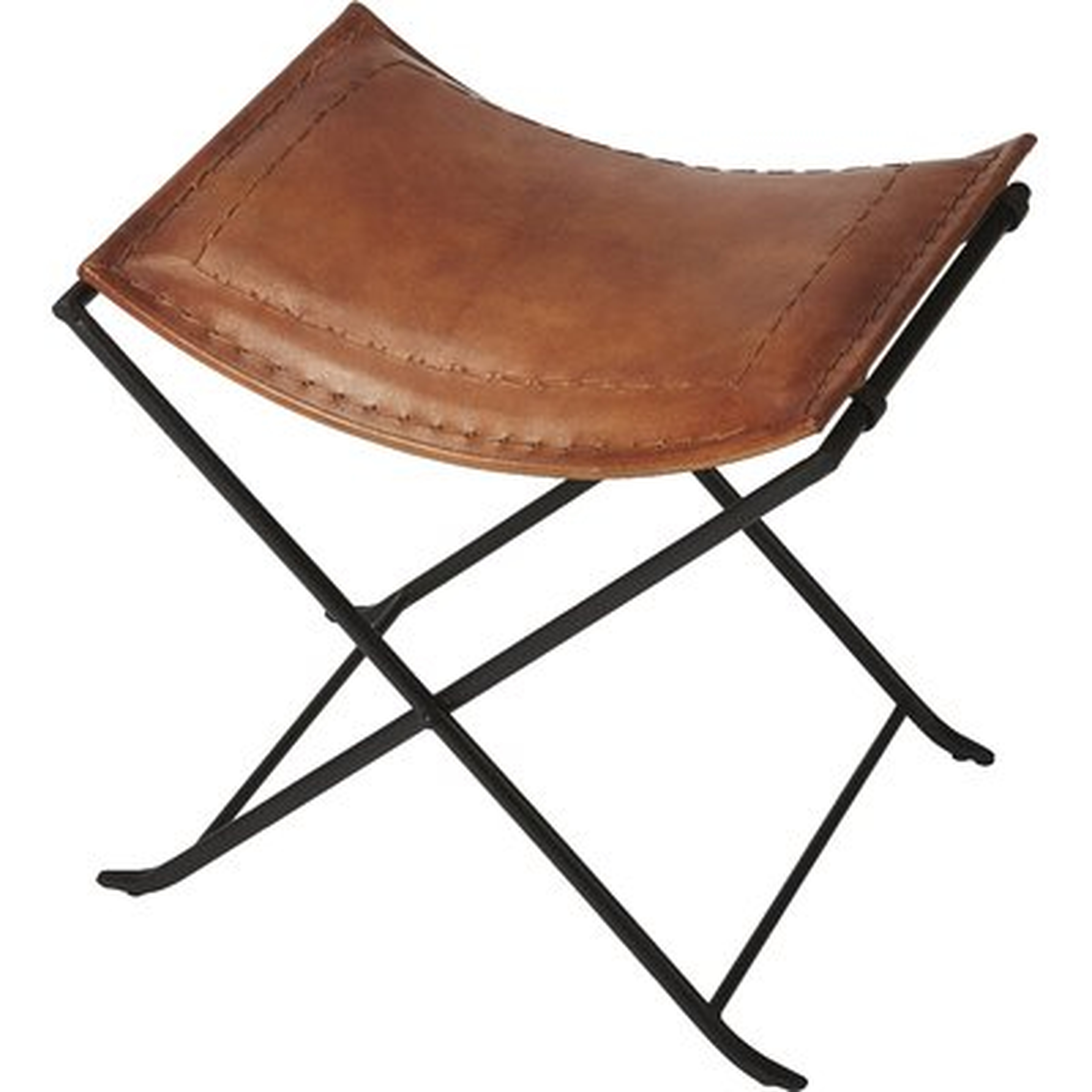 Remus Leather Accent Stool - Wayfair