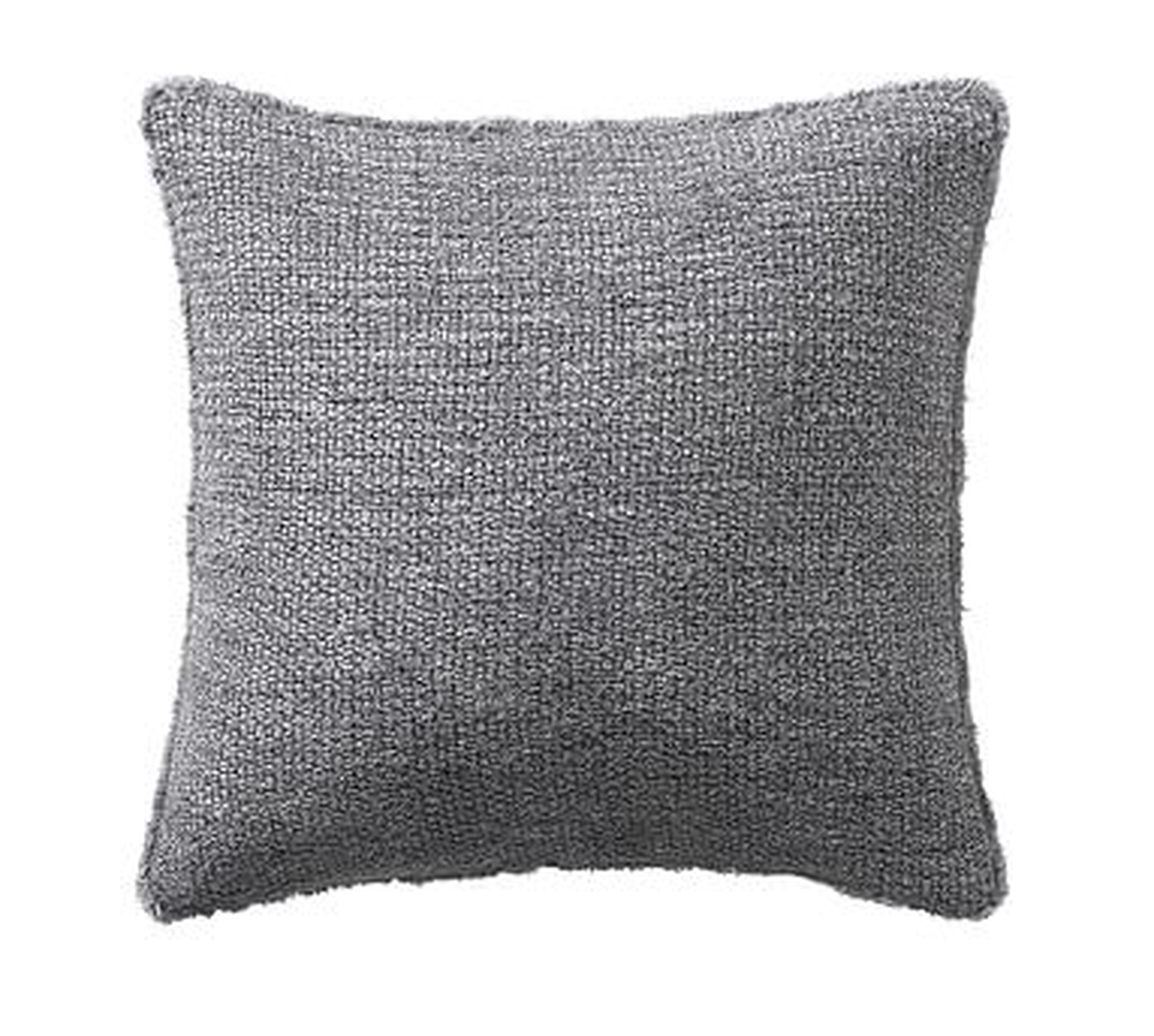 Duskin Textured Pillow, 20", Gray - Pottery Barn