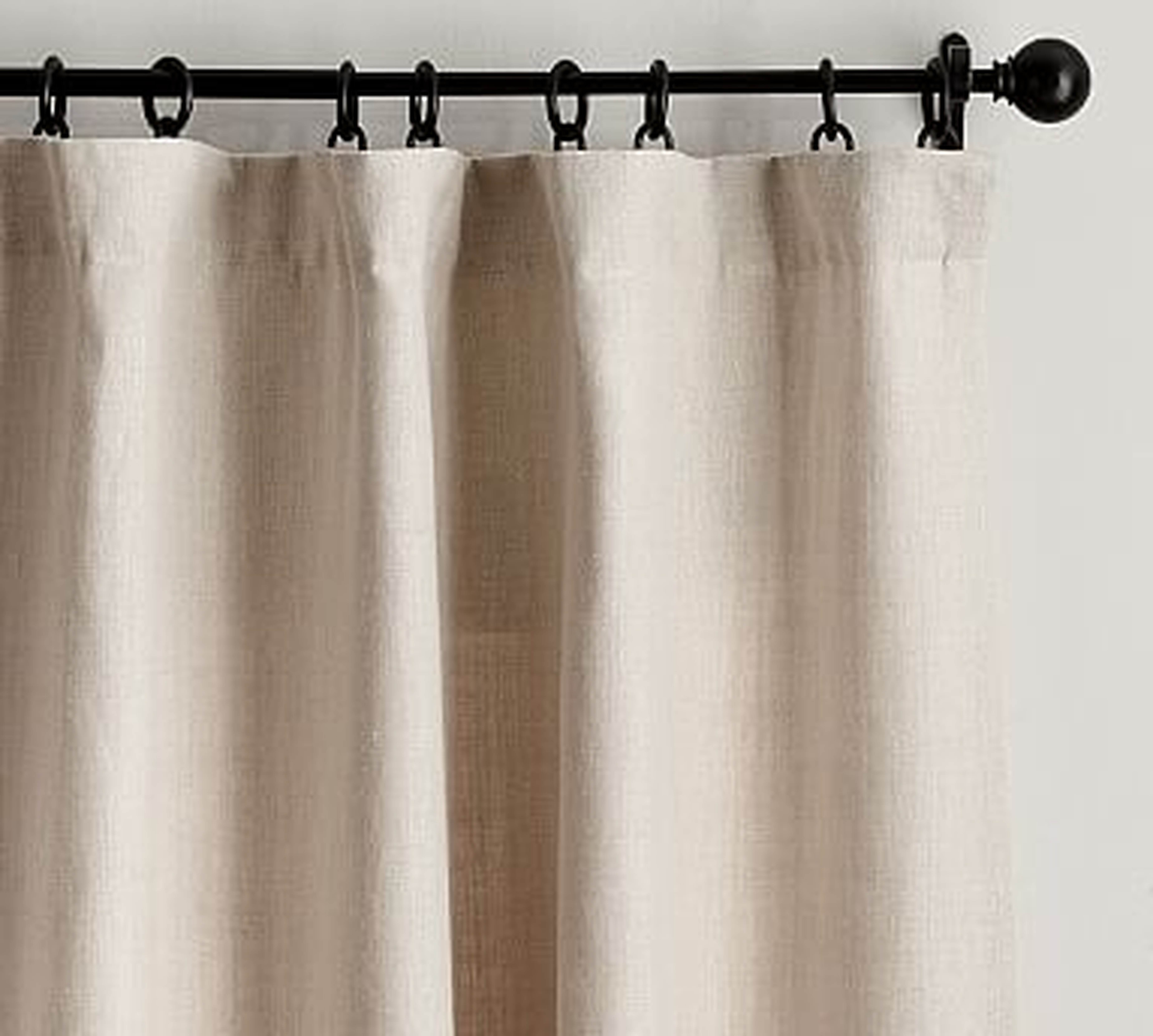 Belgian Linen Rod Pocket Curtain Made with Libeco(TM) Linen, Unlined, 50 x 84", Natural - Pottery Barn