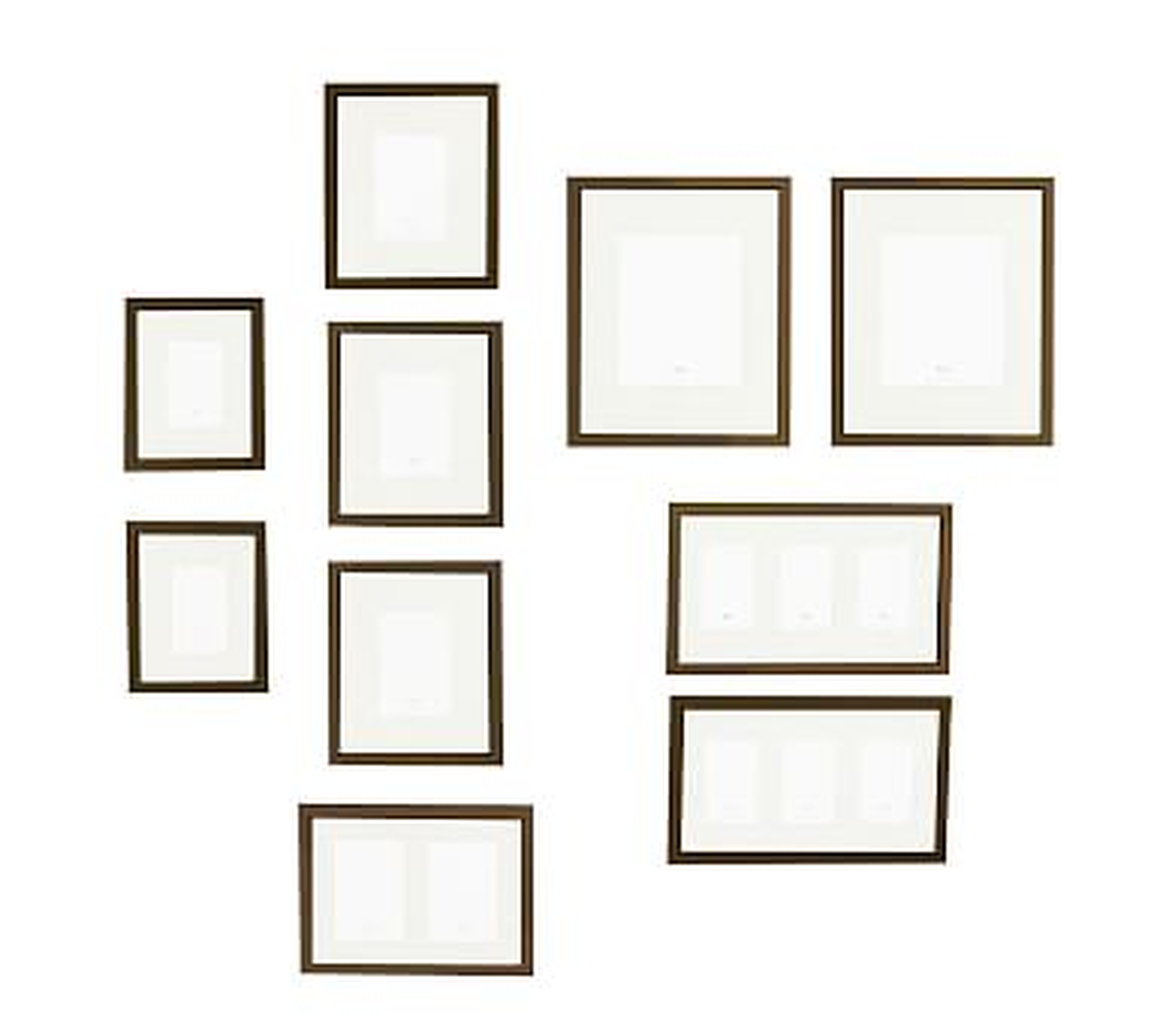 Gallery in a Box, Espresso Stain Frames, Set of 10 - Pottery Barn