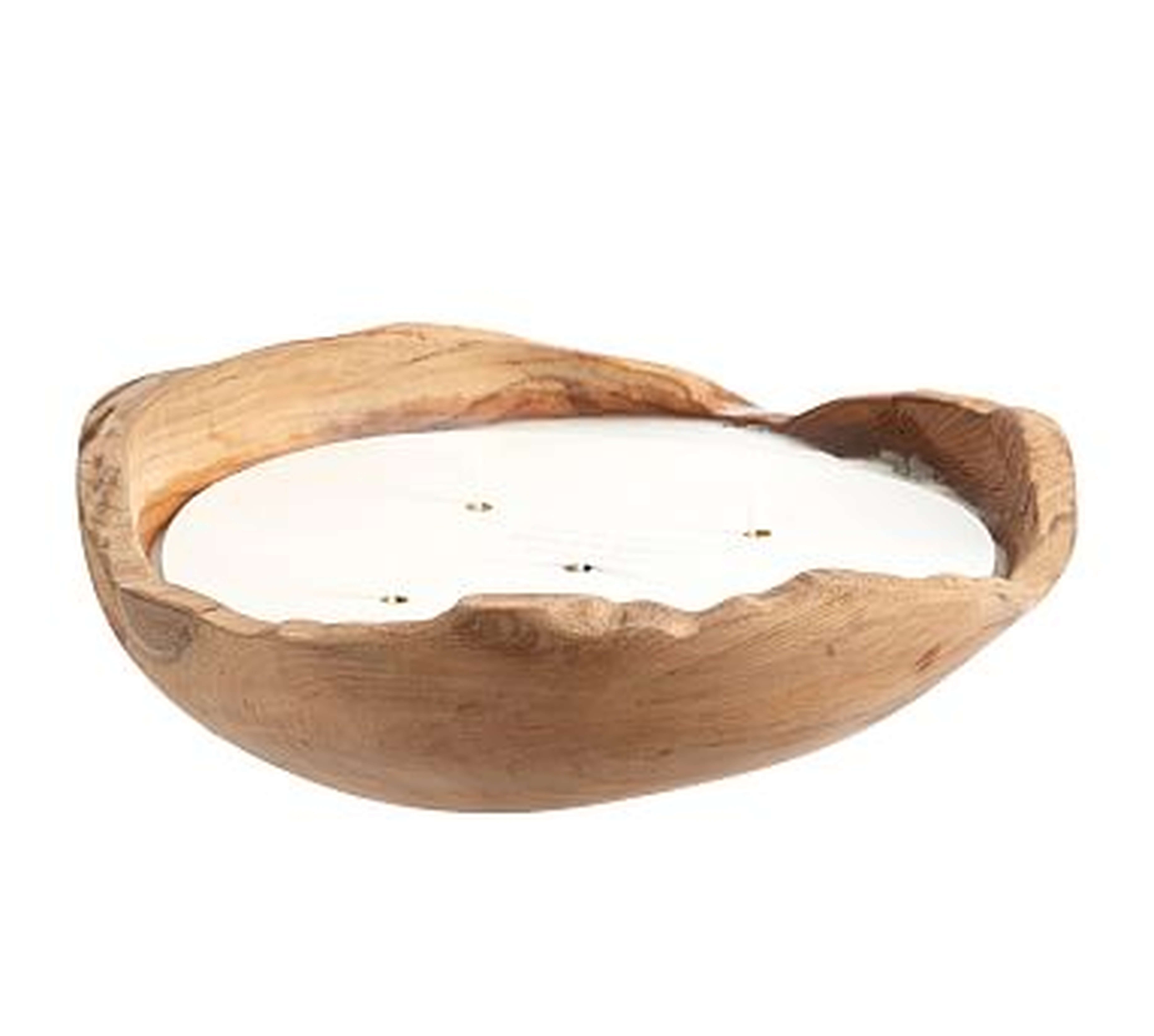 Wooden Bowl Scented Candle, Autumn Lodge, Large - Pottery Barn