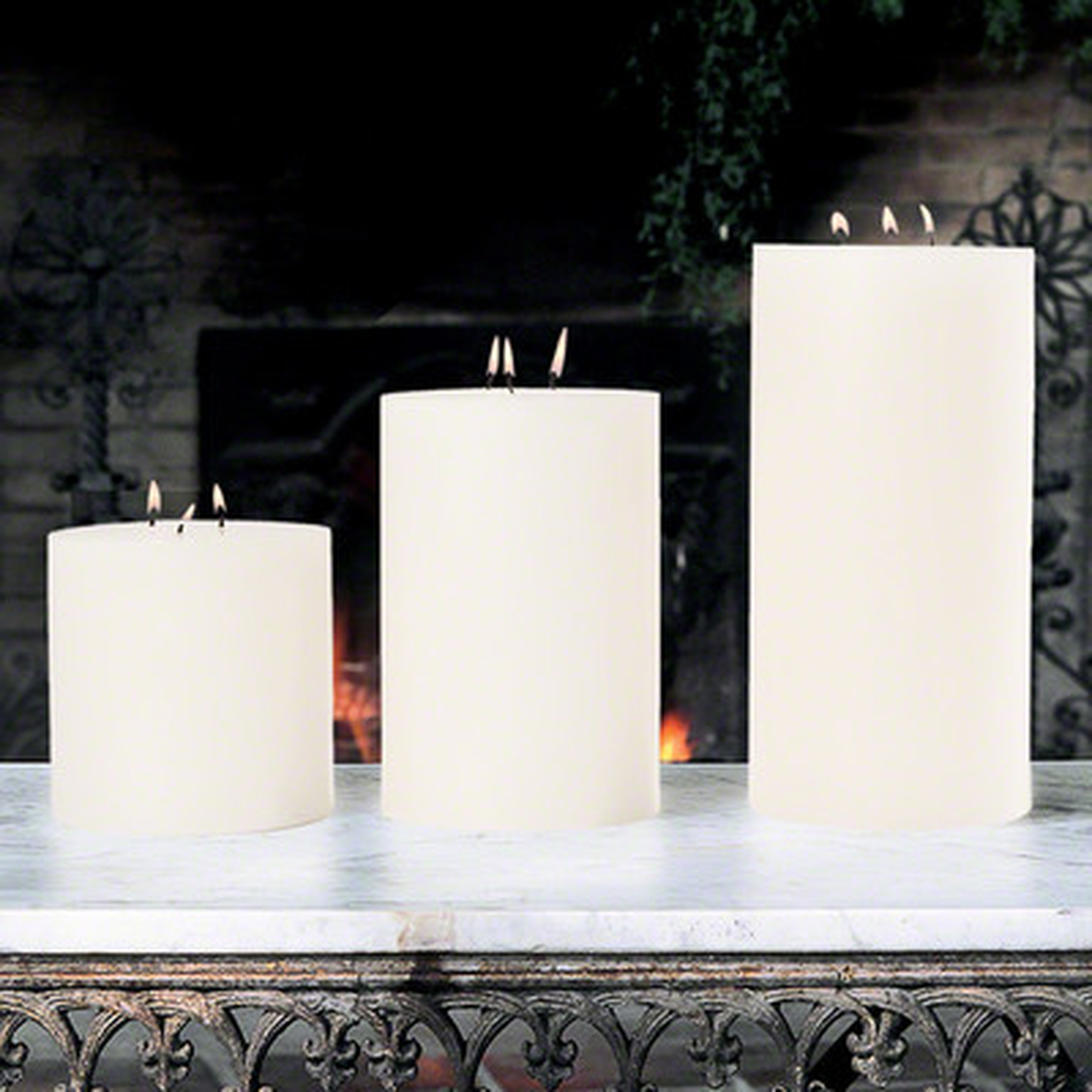 Unscented 3 Wick Pillar Candle - Wayfair