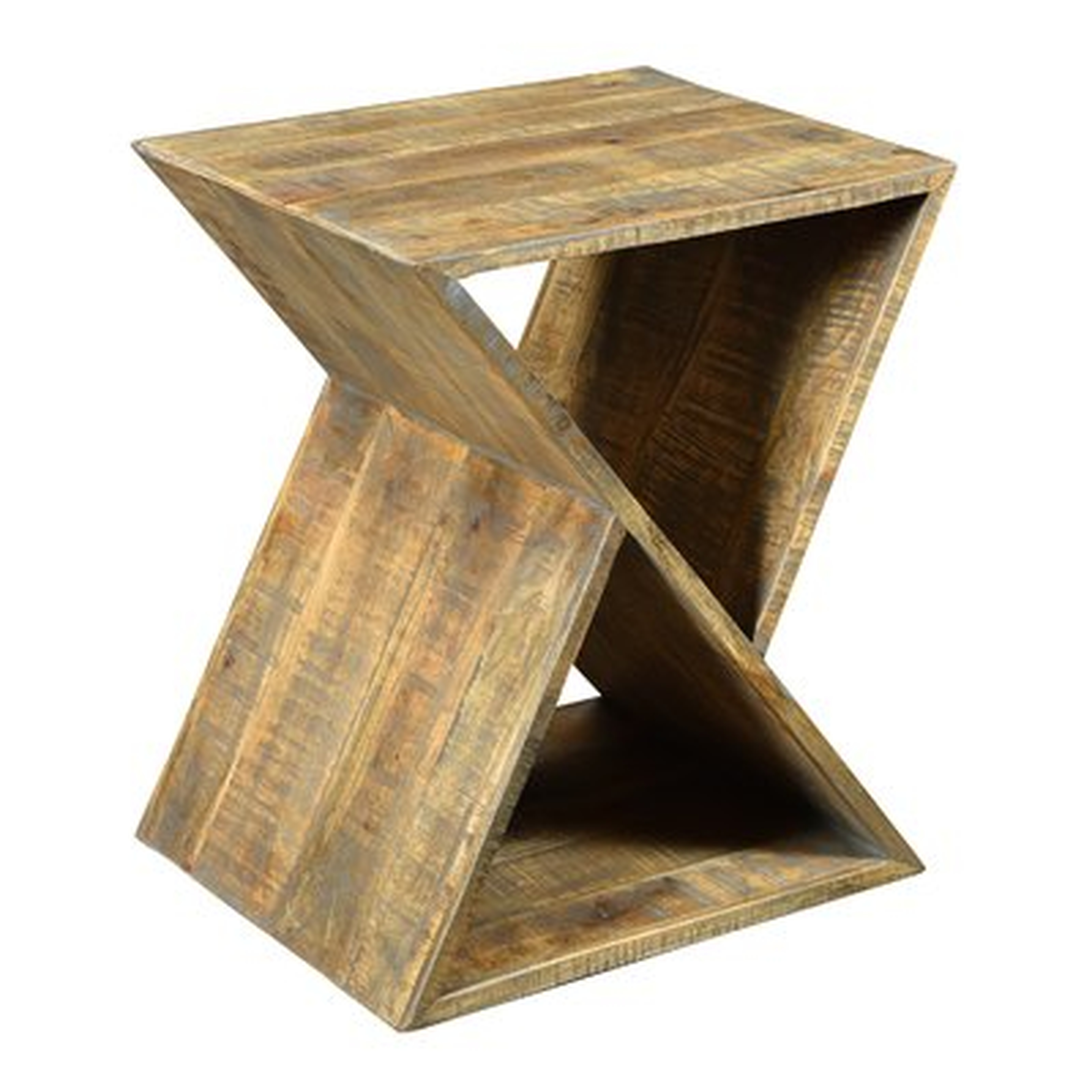 Alessandro Mango Wood Angled End Table - Wayfair