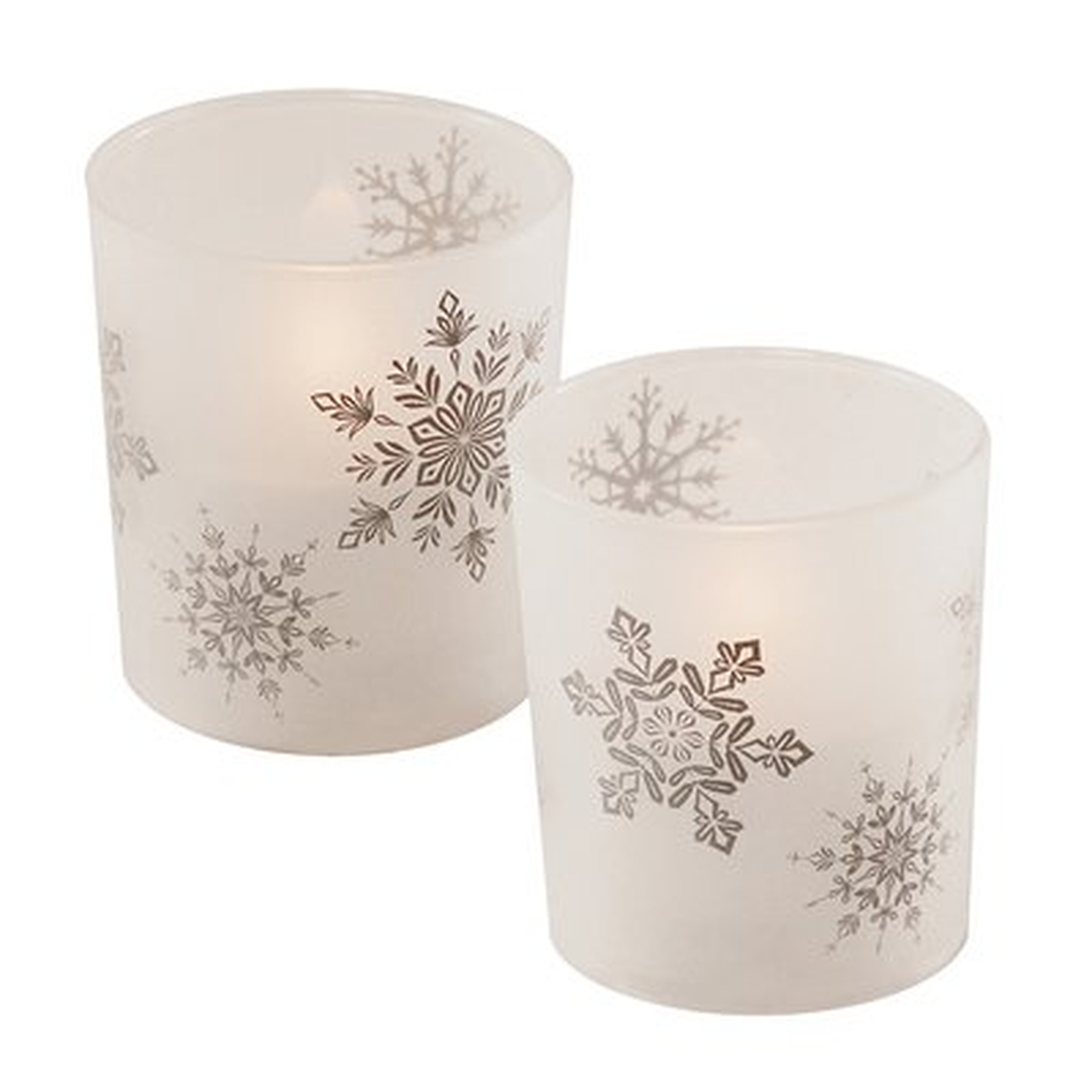 Snowflakes Glass Unscented Candle - Wayfair