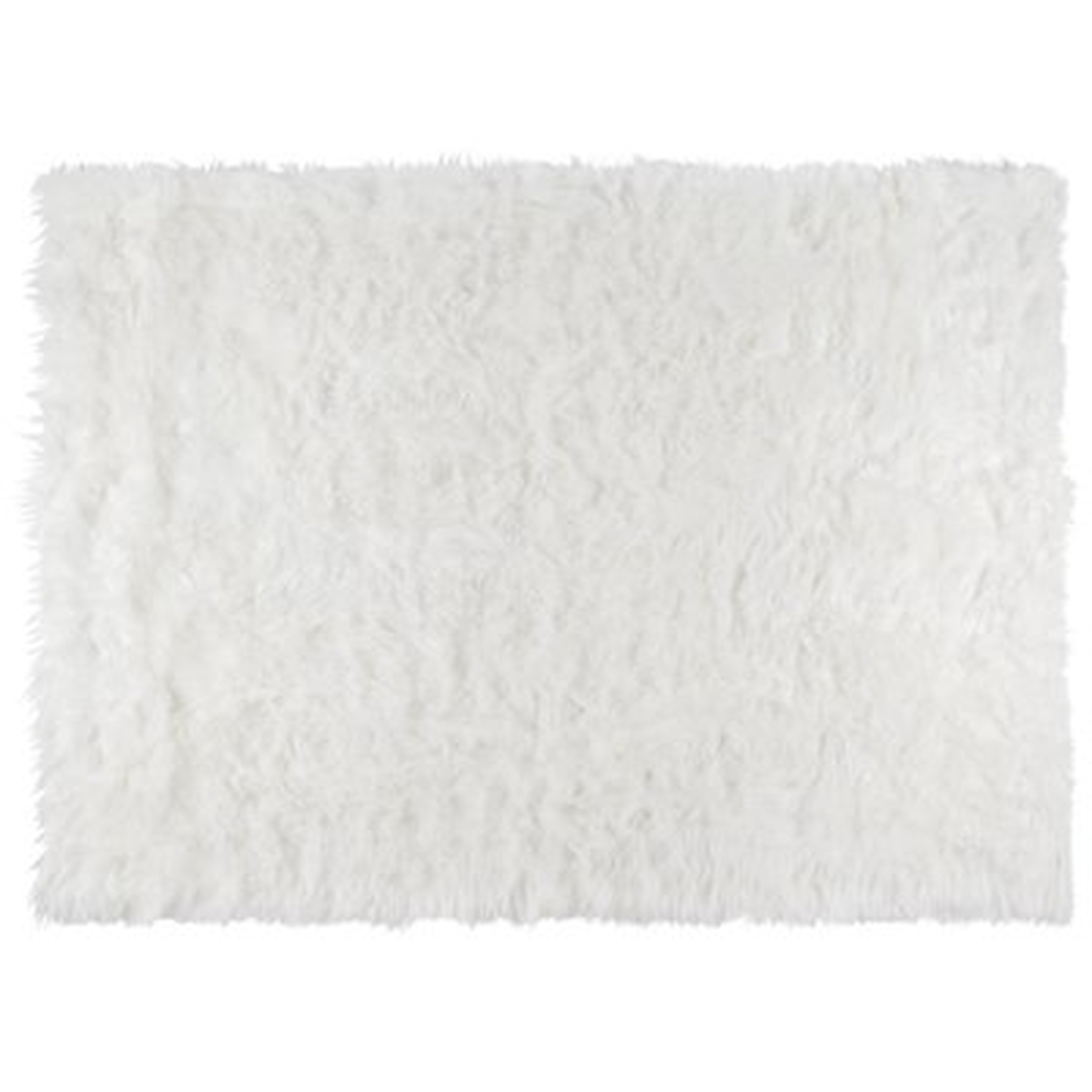 Poitras Faux Fur White Area Rug - Wayfair