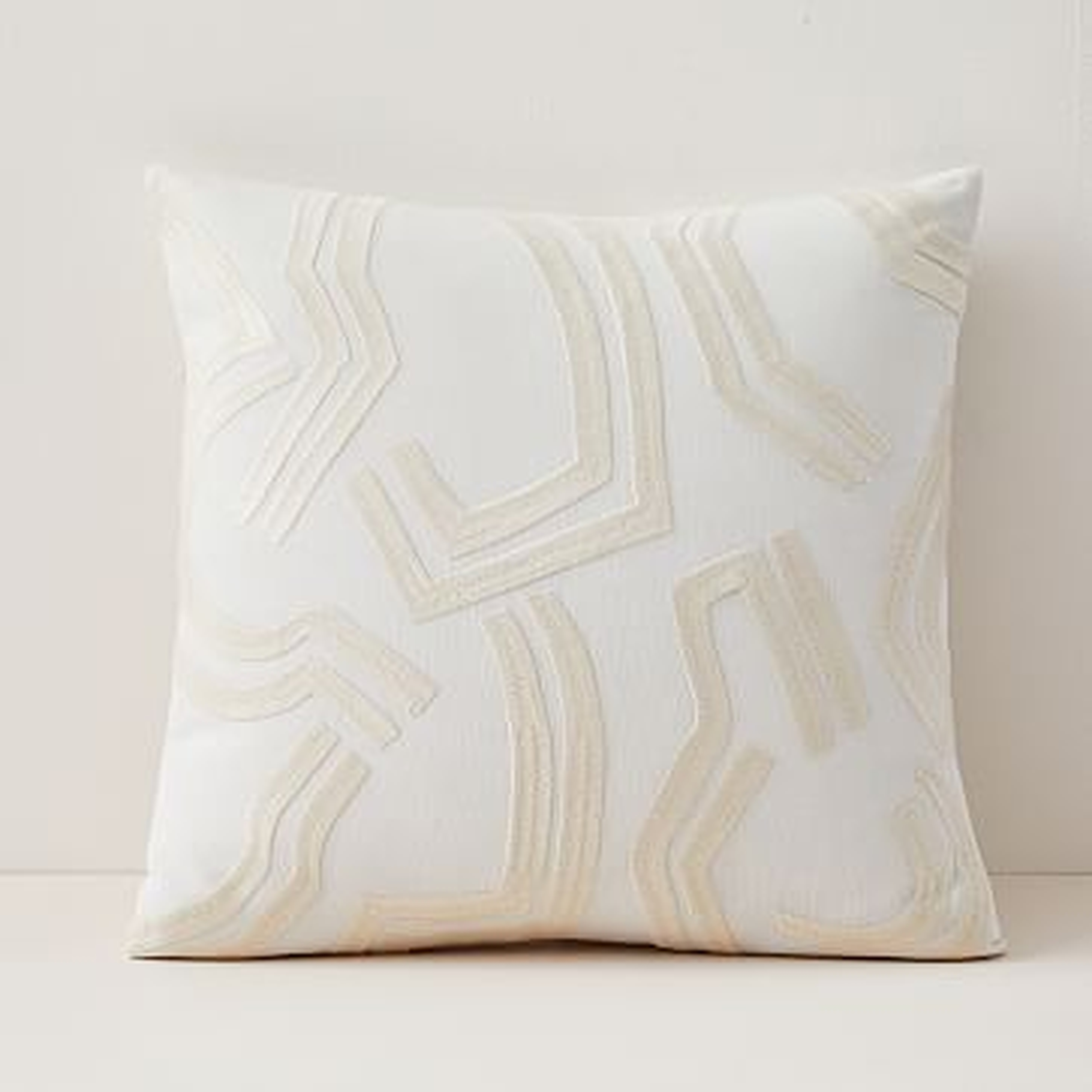 Ani Pillow Cover, 20"x20", Frost Gray - West Elm