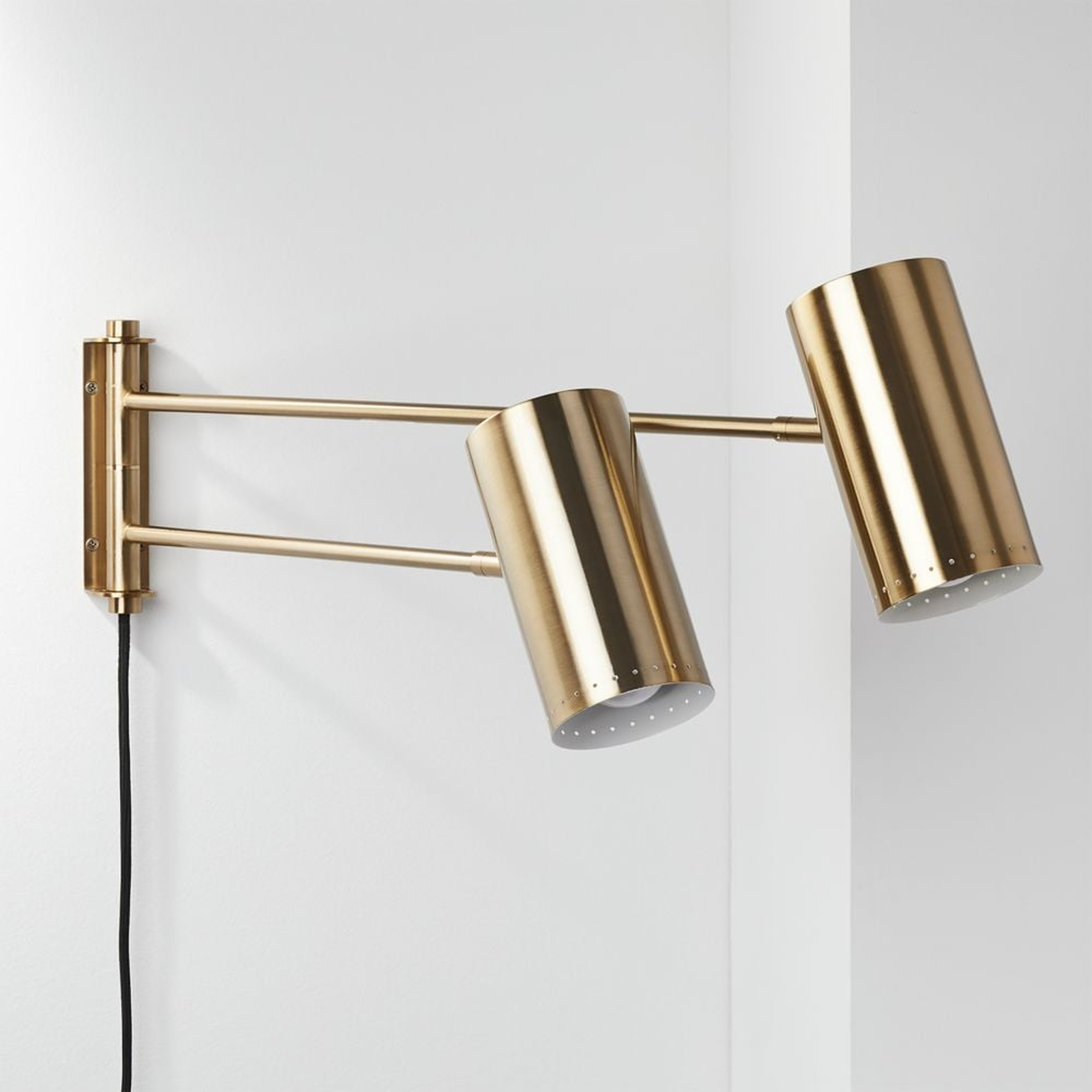 Duo Wall Sconce Brass - CB2