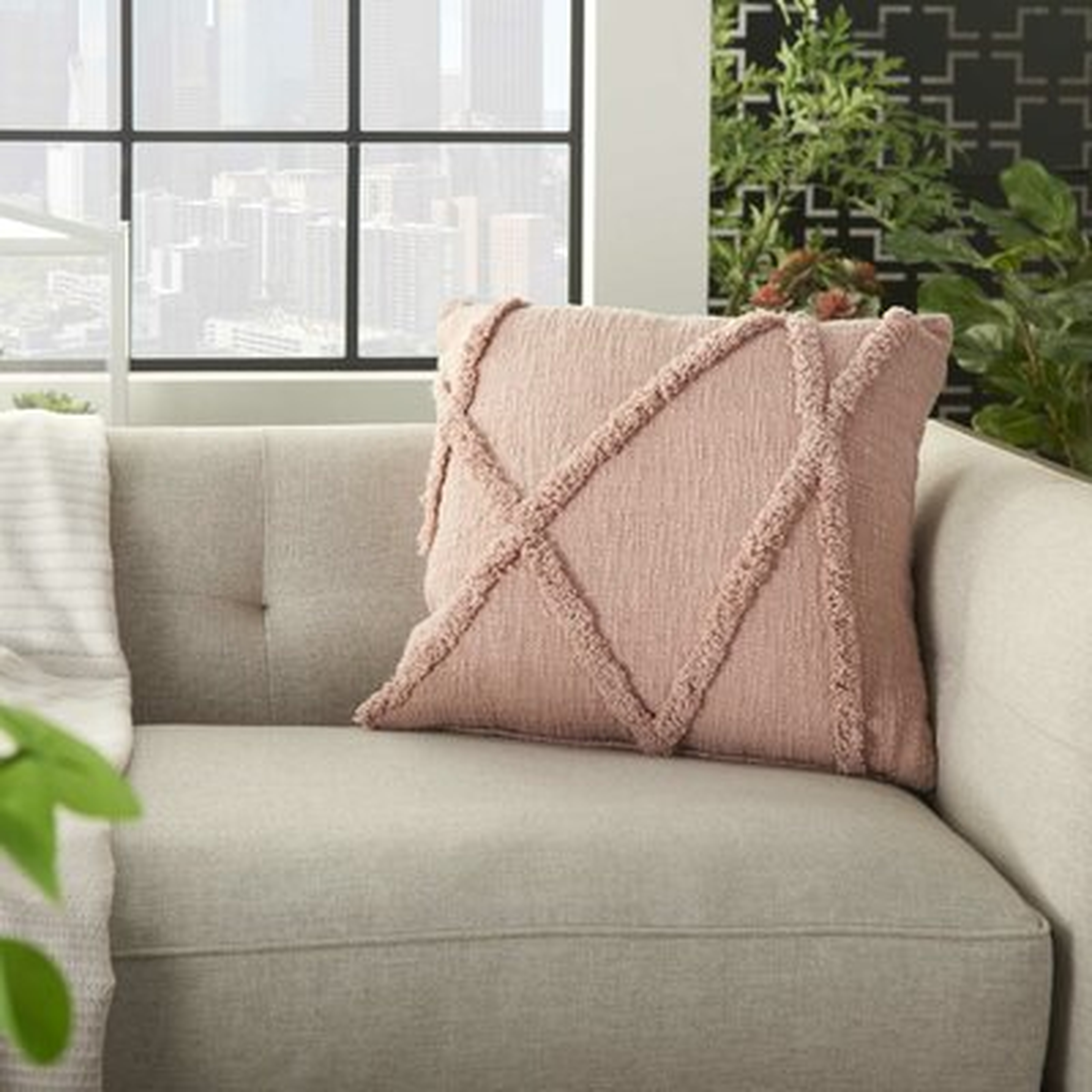 Remi Textured Striped Cotton Throw Pillow - Wayfair