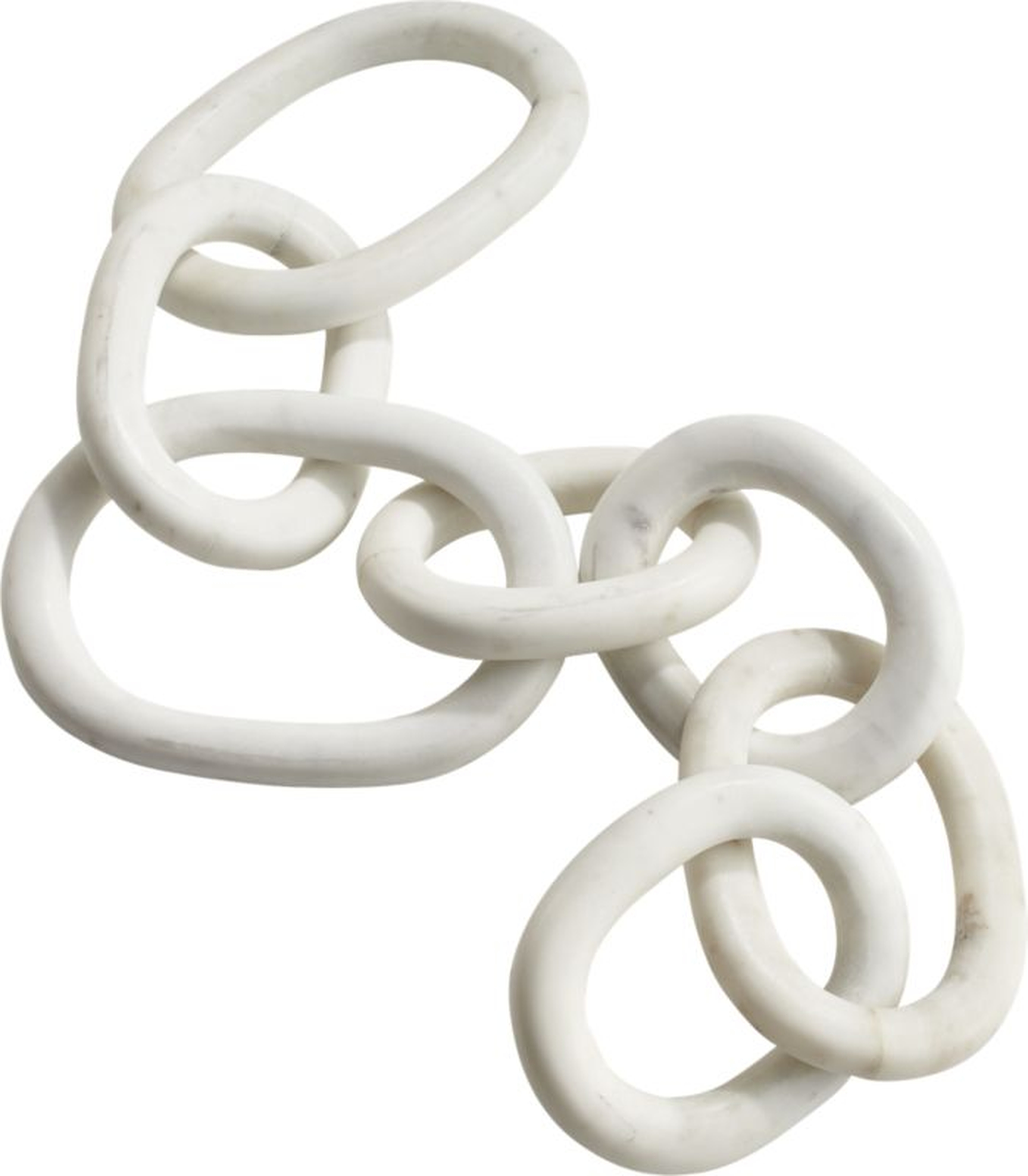 Links Cool White Decorative Marble Chain - CB2