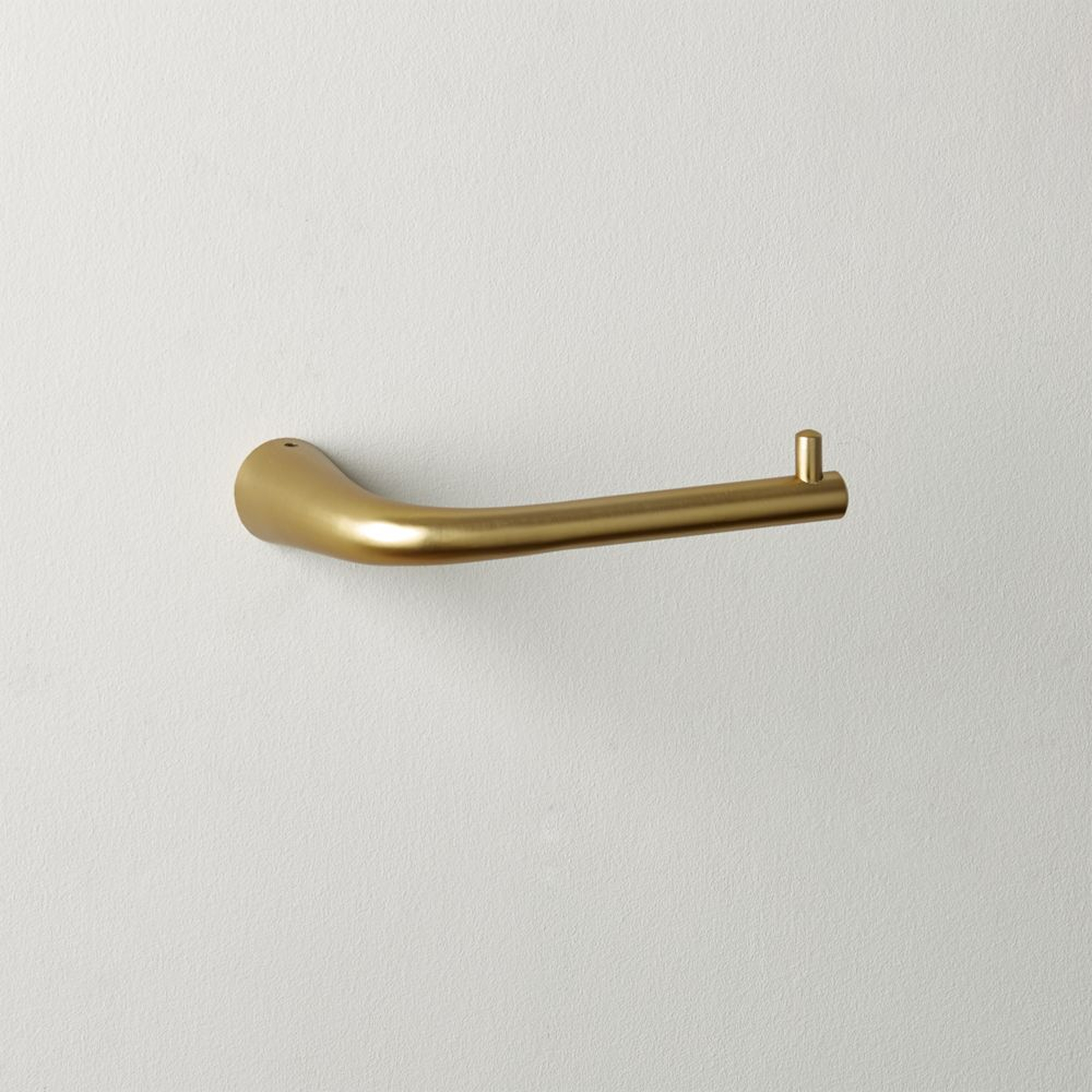 Pyra Brushed Brass Toilet Paper Holder - CB2