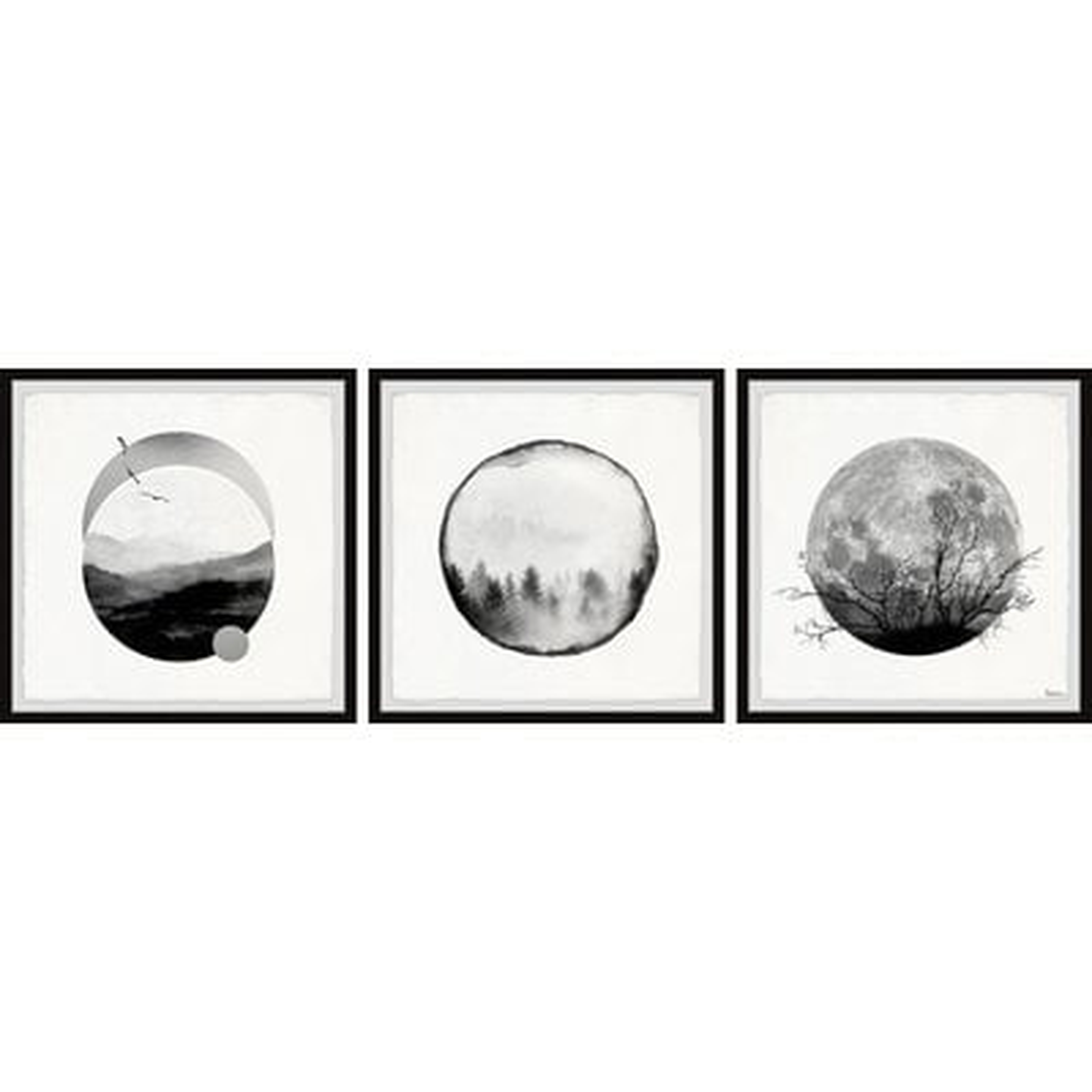 'Forest Moon' Triptych - Wayfair