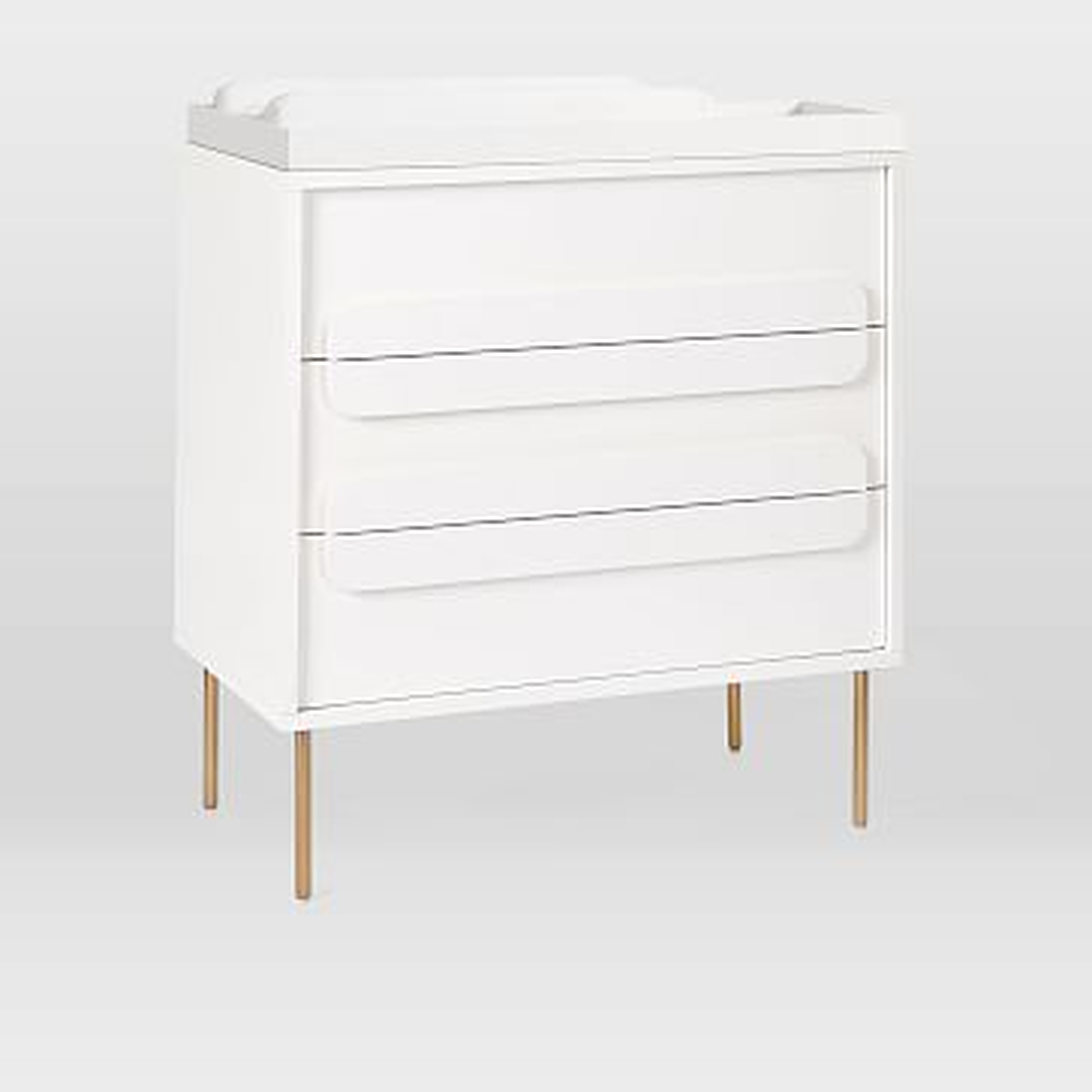 Gemini 3-Drawer Changing Table, White Lacquer - West Elm