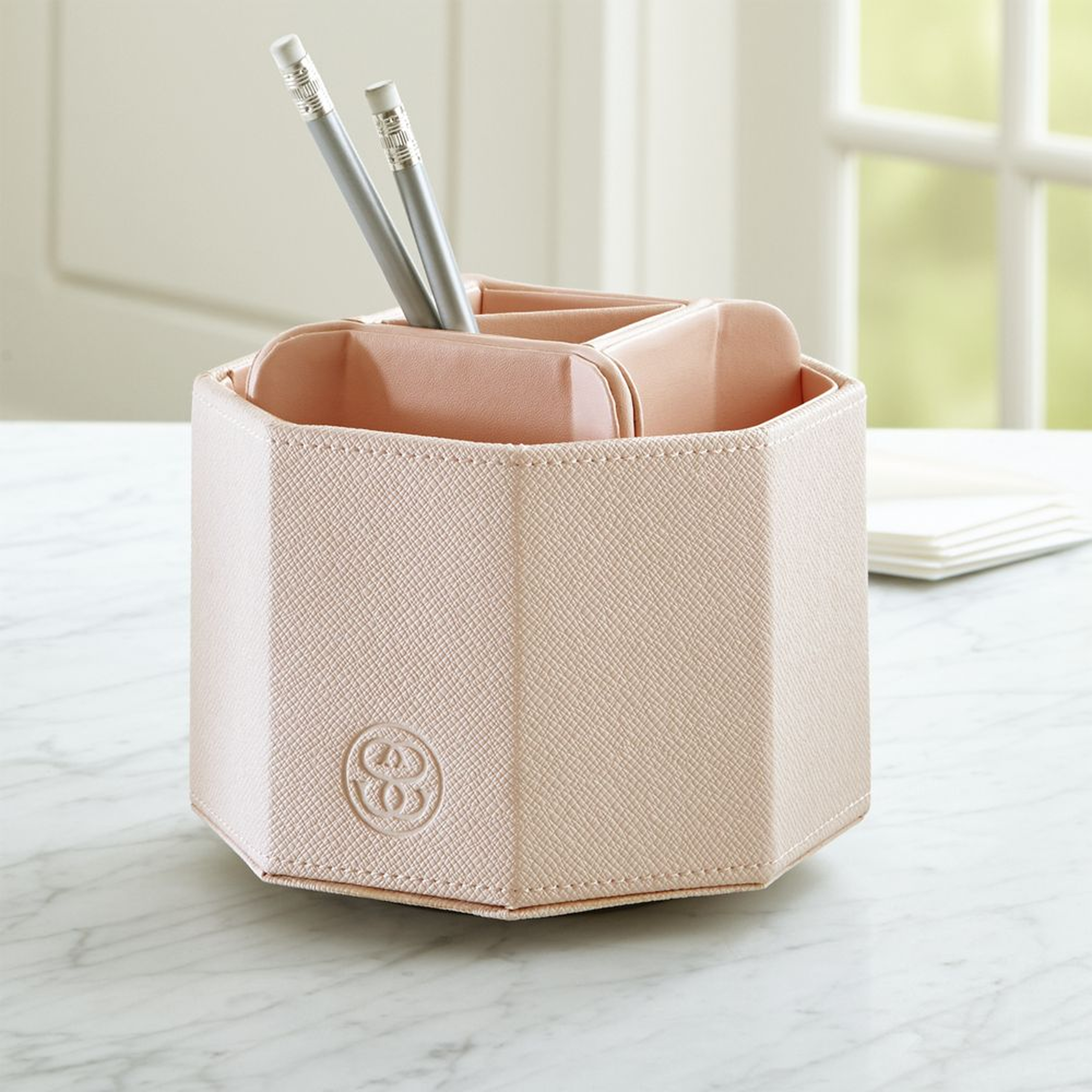 Agency Blush/Pale Pink Pencil Carousel - Crate and Barrel