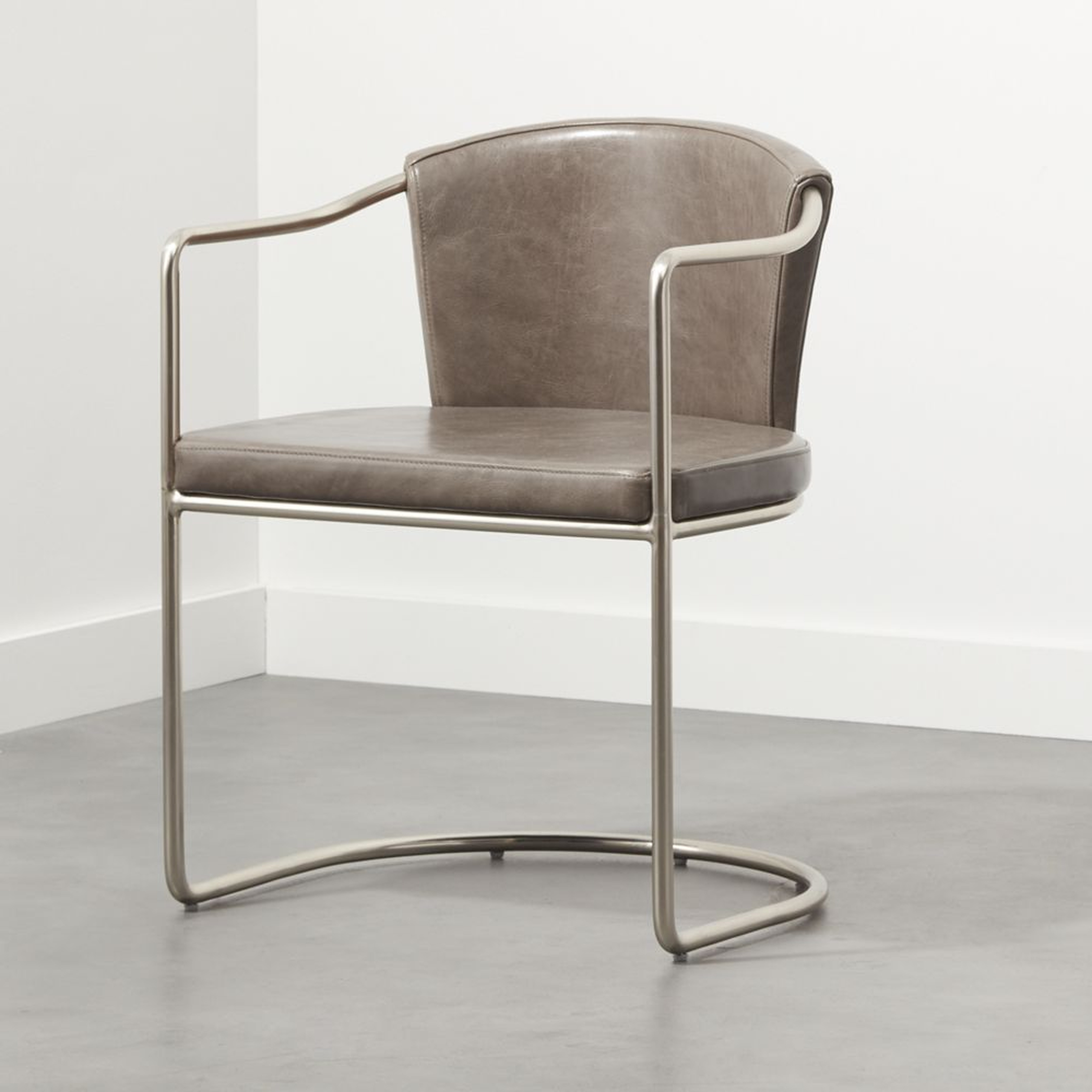 Cleo Grey Cantilever Chair - CB2
