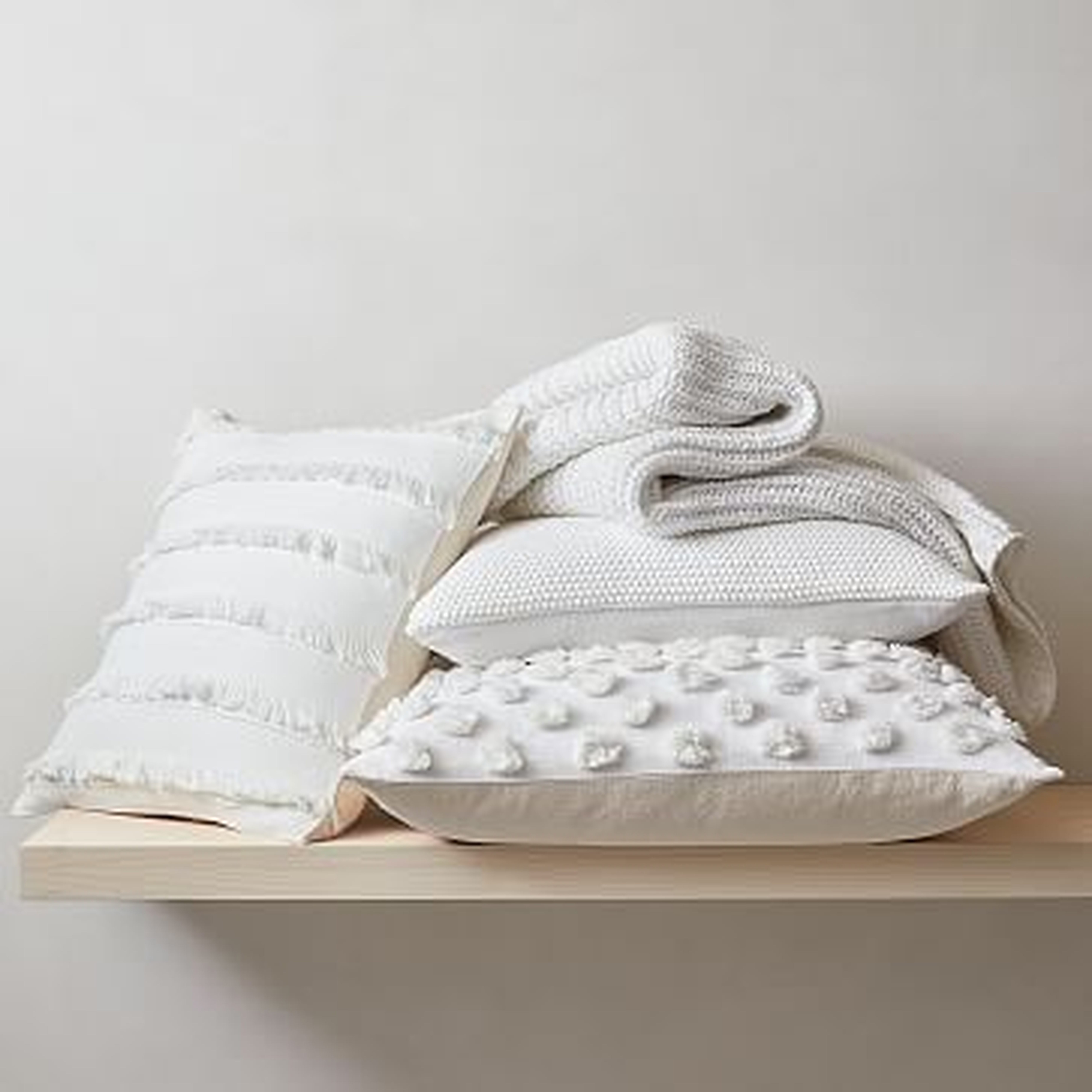 Richly Textured Whites Pillow Set - West Elm