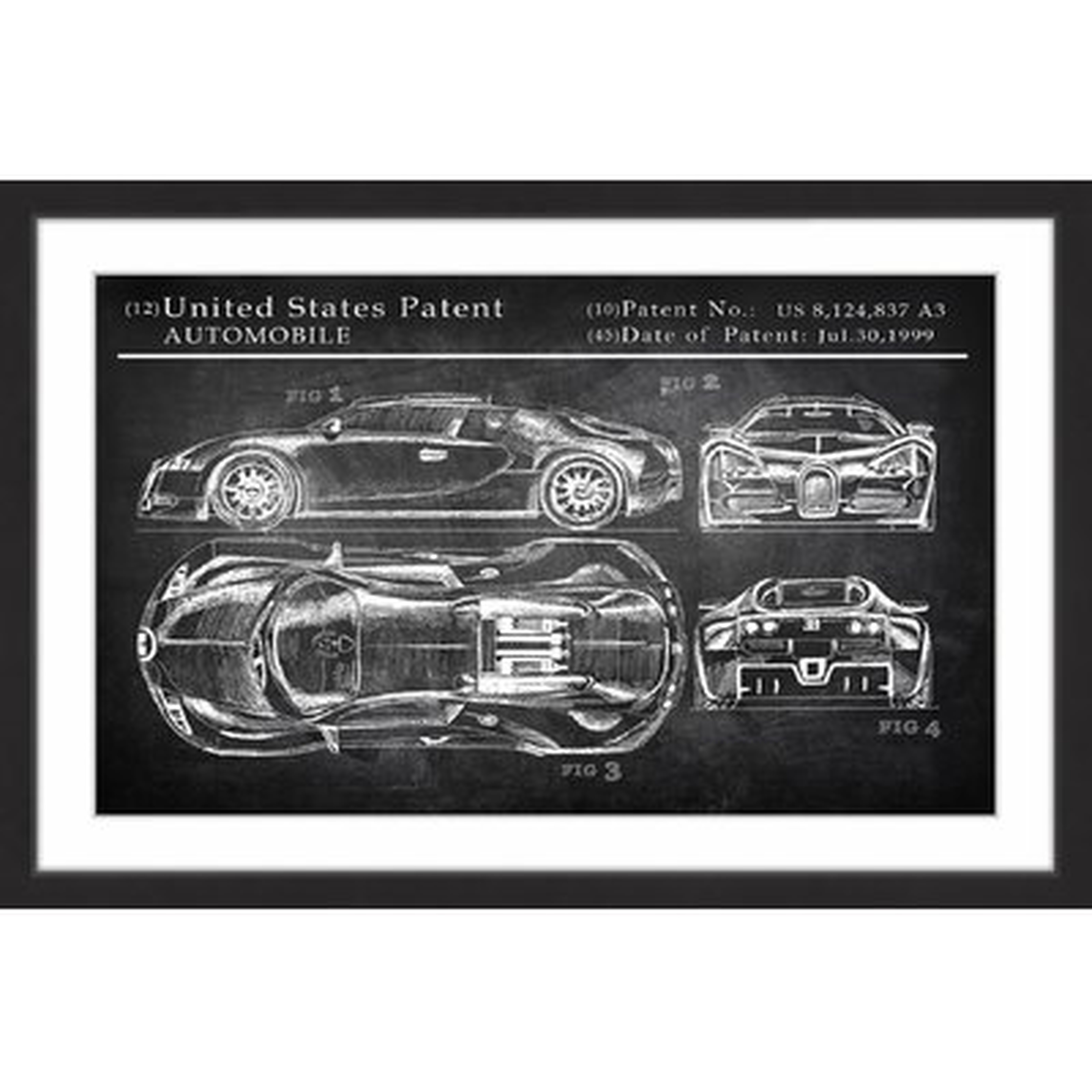 'Bugatti Chiron' Framed Painting Print - Wayfair
