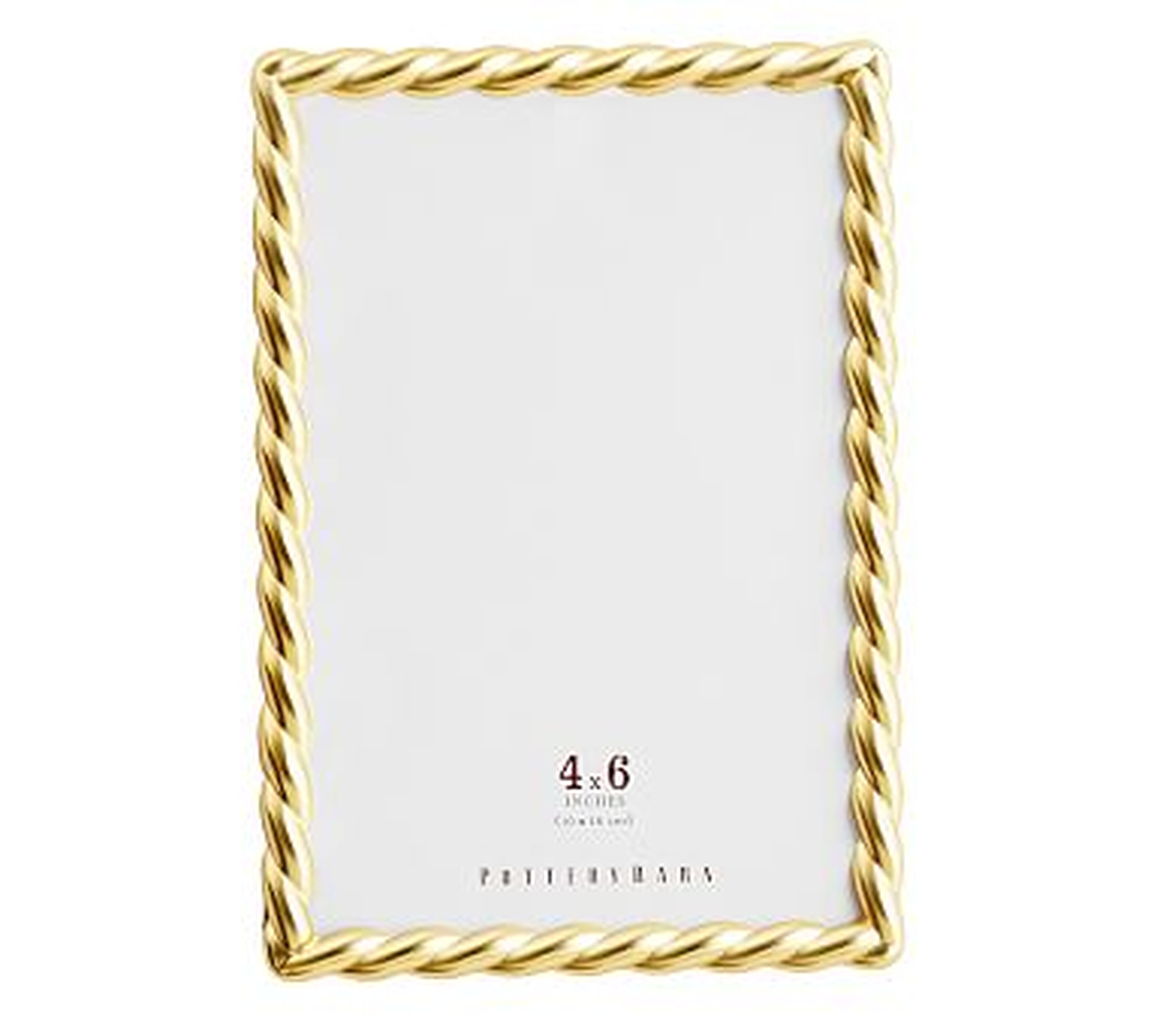 Rope Plated Frame, Gold - 4 x 6" - Pottery Barn