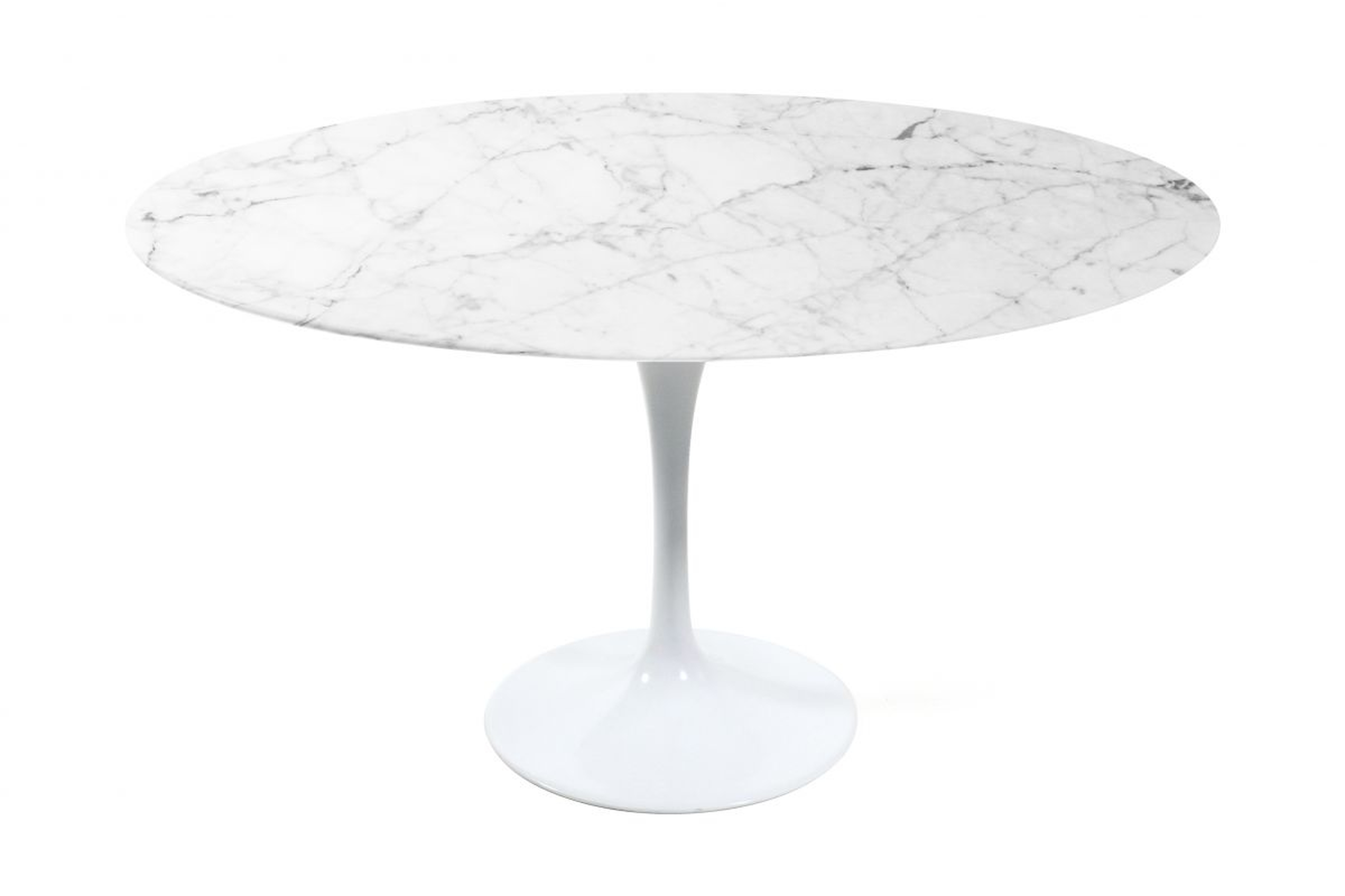 Tulip Table Round - Carrara - 36&quot;&quot; | 91cm White Carrara Marble White - Rove Concepts