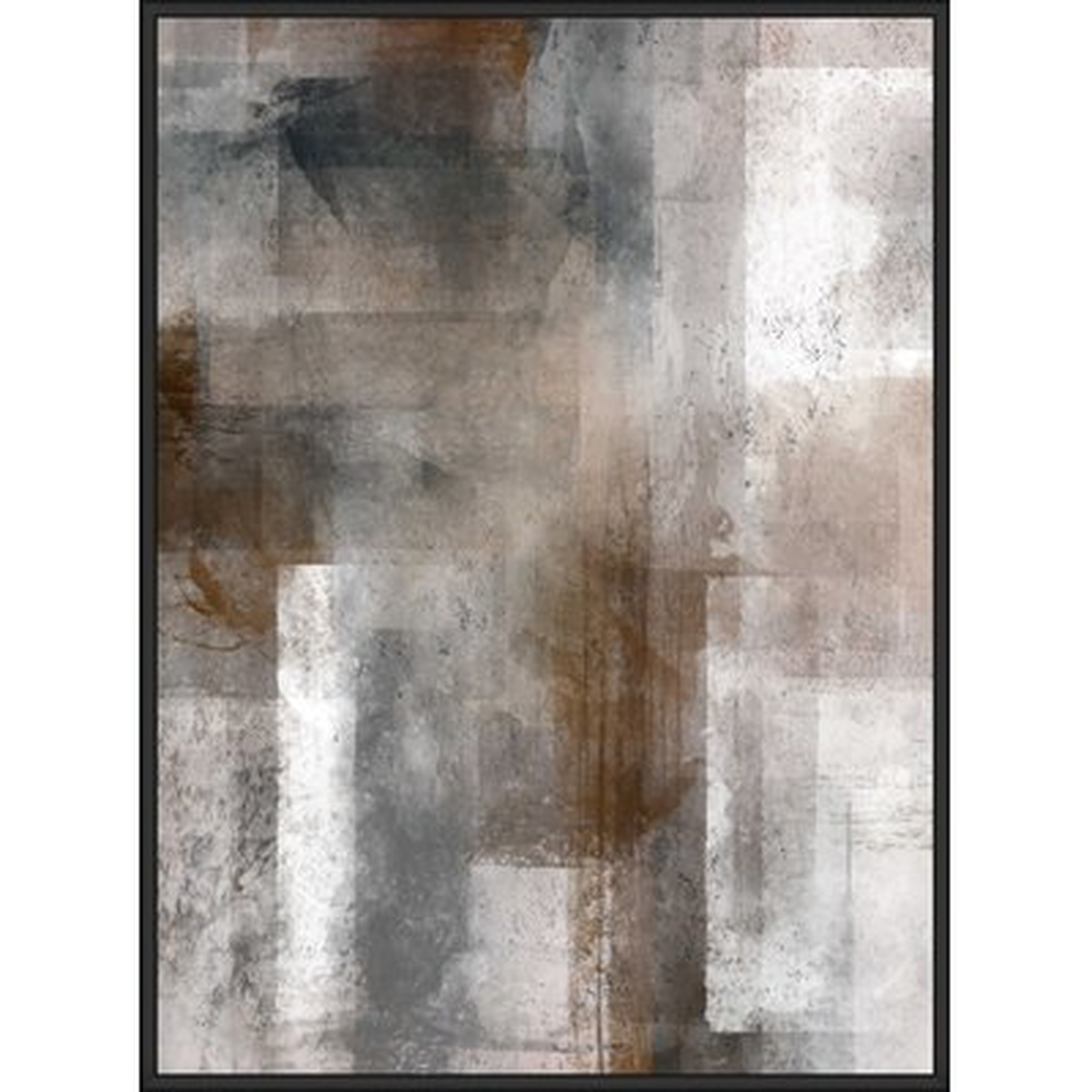 'Stormy Abstract' Framed Graphic Art Print on Canvas - Wayfair