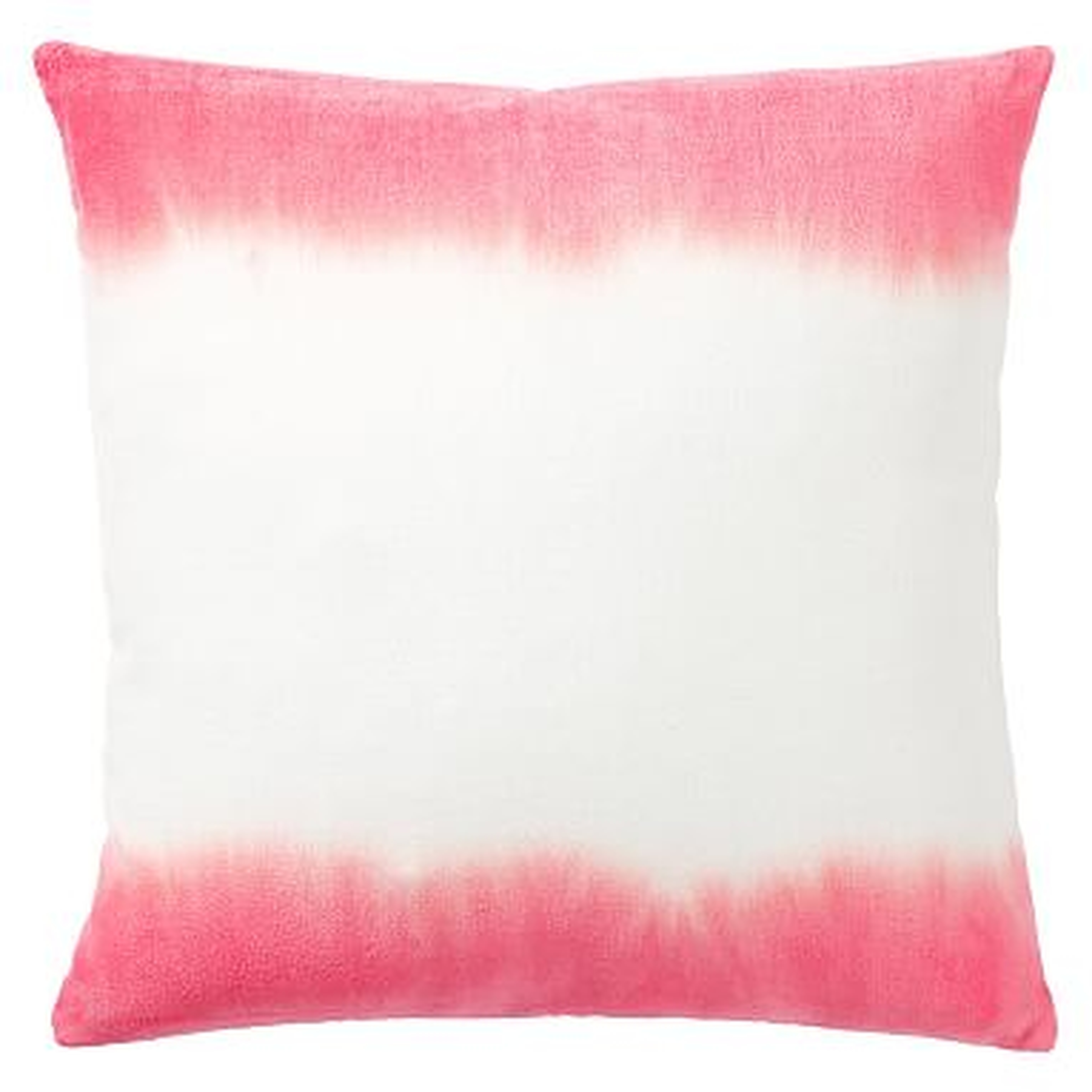 Dip Dye Monogram Pillow Covers, 18x18, Coral - Pottery Barn Teen