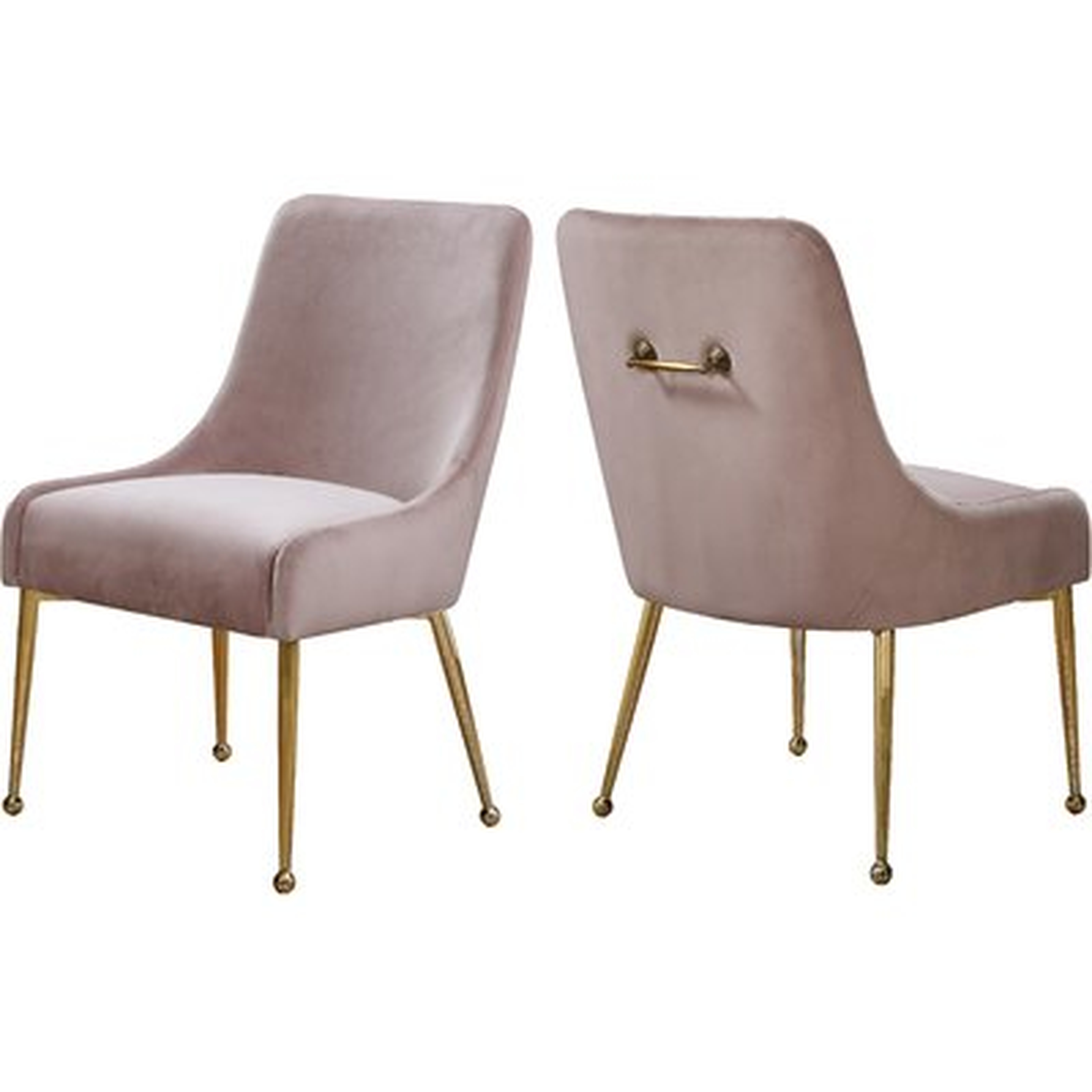 Stovall Velvet Upholstered Dining Chair (set of 2) - Wayfair