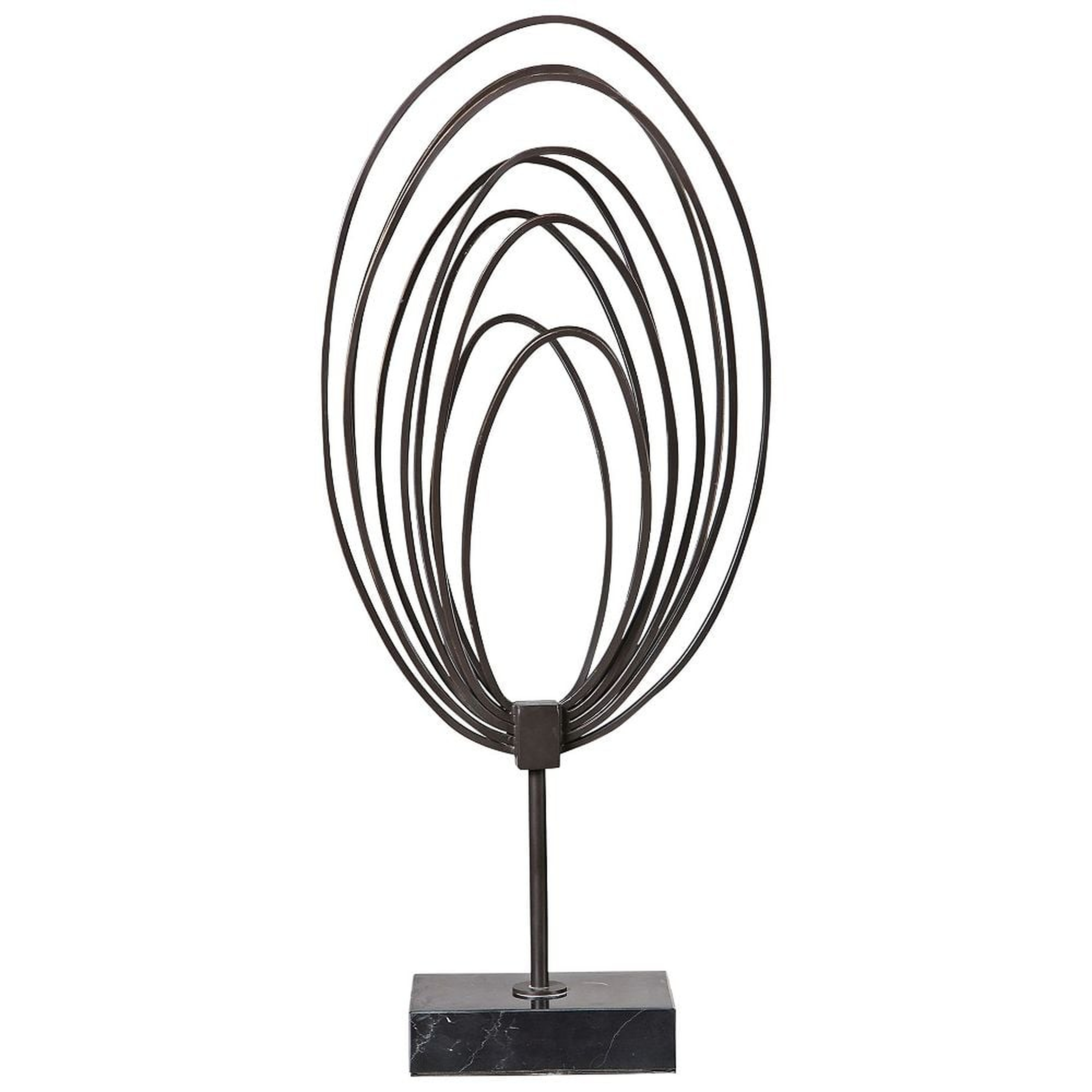 Uttermost Remi 28" High Dark Bronze Steel Ring Sculpture - Style # 65A01 - Lamps Plus