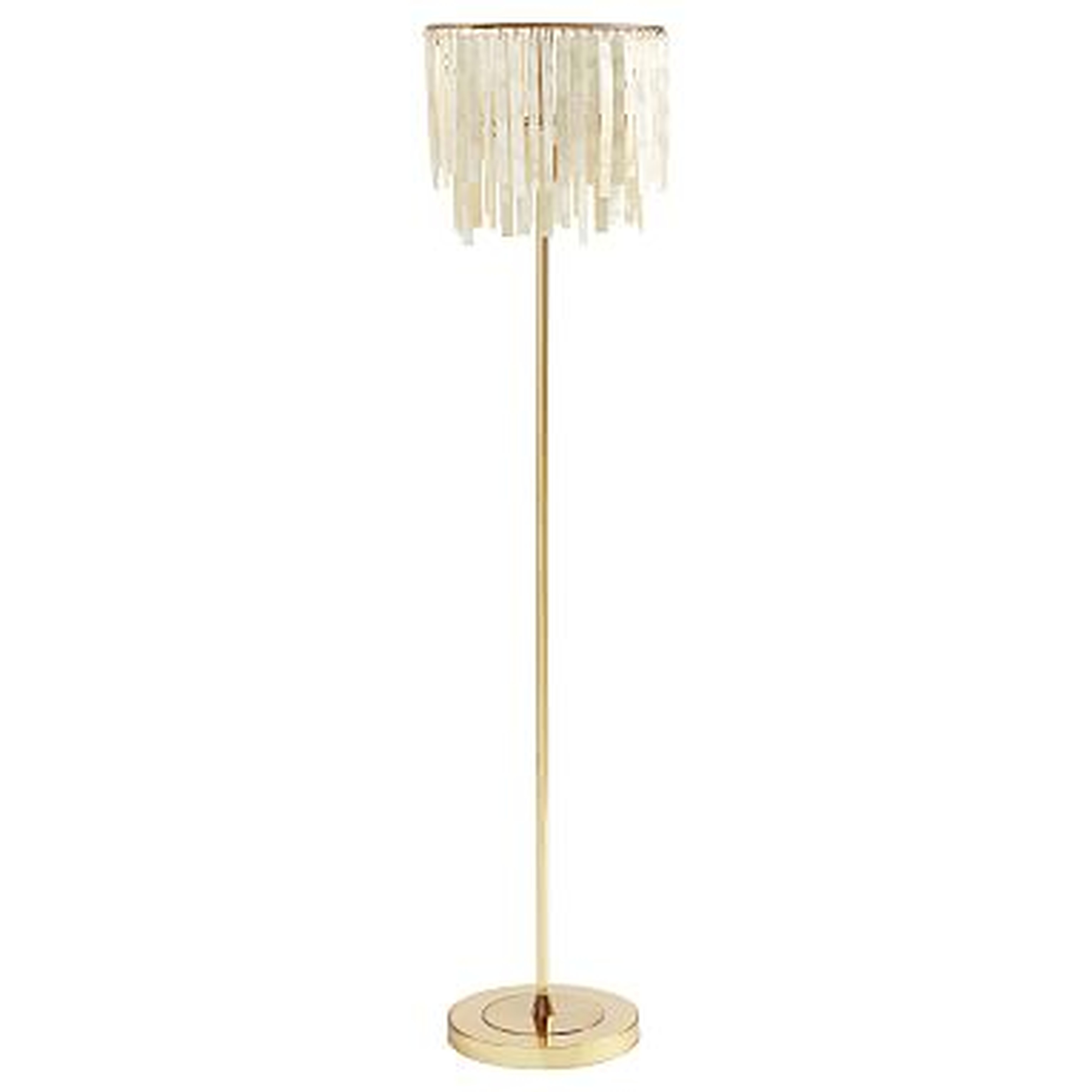Capiz Strip Floor Lamp, Pearl/Gold - Pottery Barn Teen