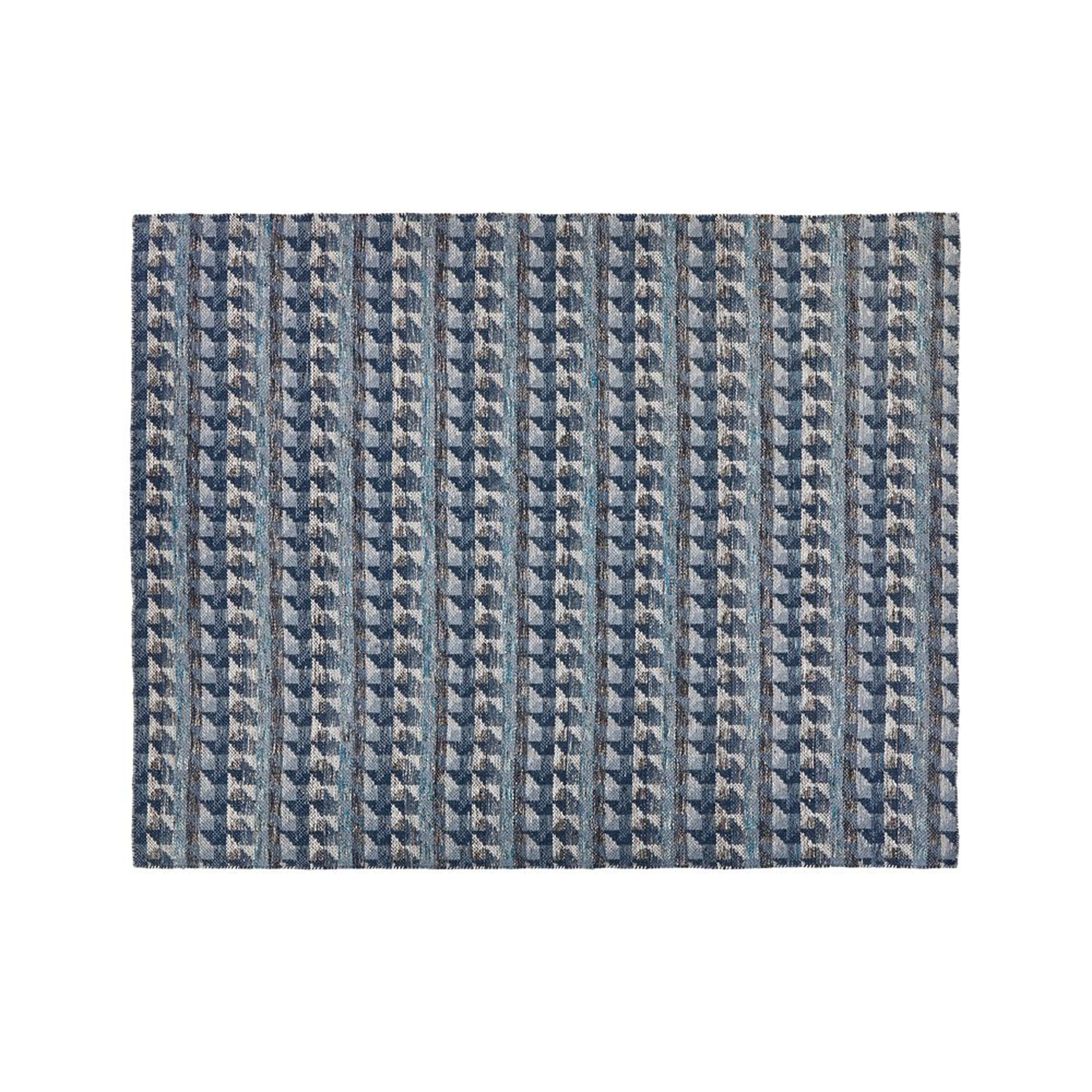 Onette Blue Dhurrie Rug 8'x10' - Crate and Barrel