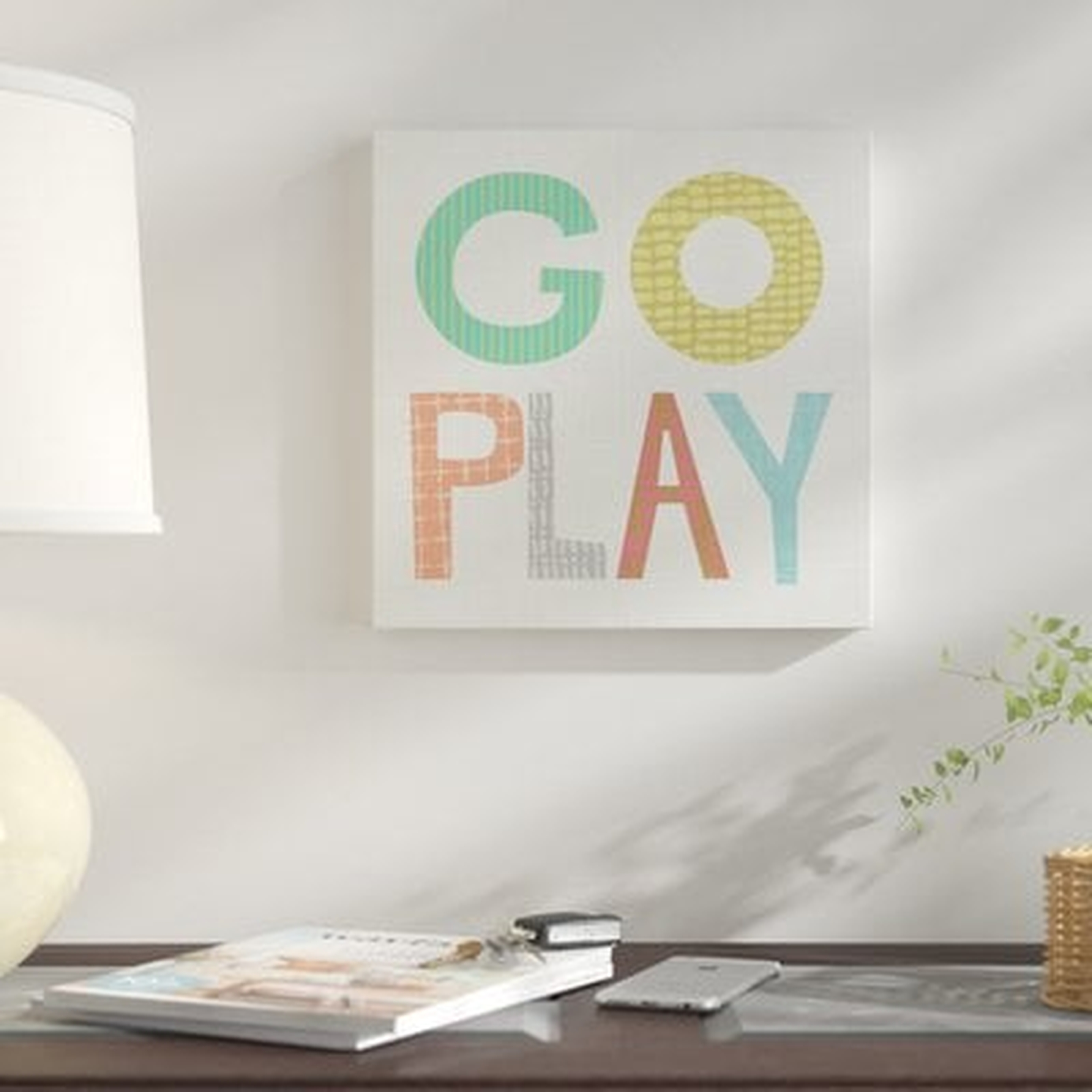 'Kid Play III' Textual Art  on Wrapped Canvas - Wayfair