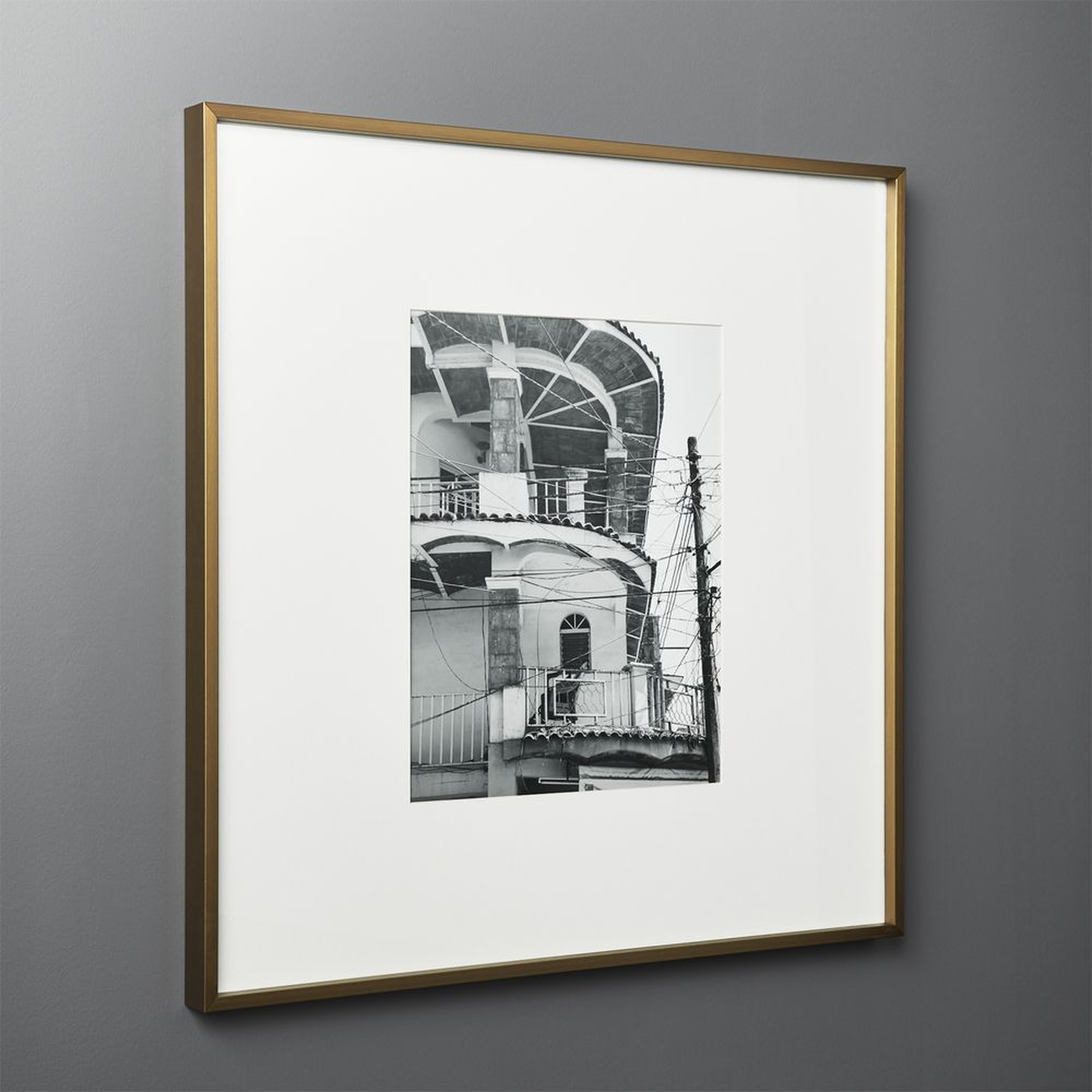 Gallery Brass Frame with White Mat 11x14 - CB2