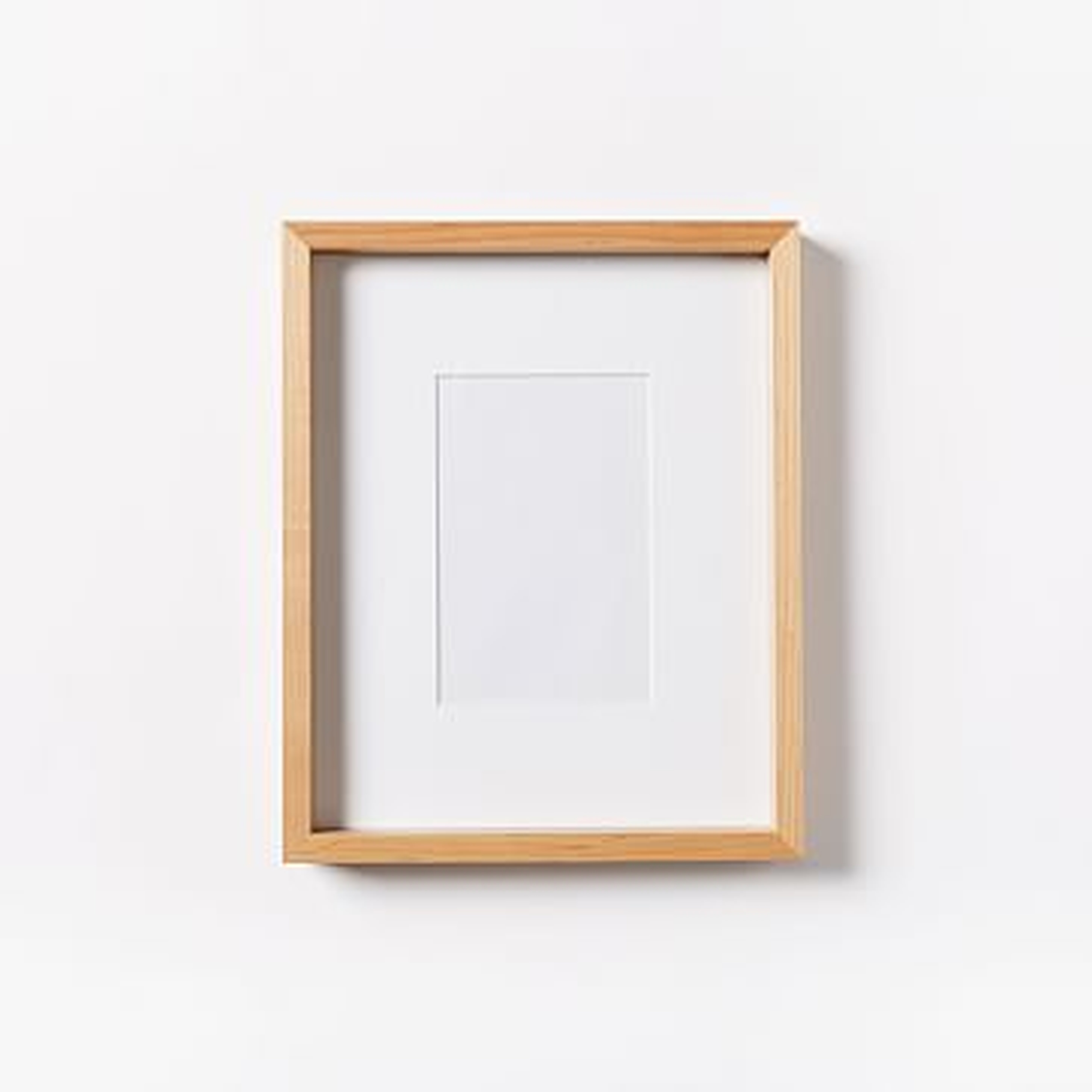 Thin Wood Gallery Frame, Bamboo, Individual, 4"x 6" (8" x 10" without mat) - West Elm