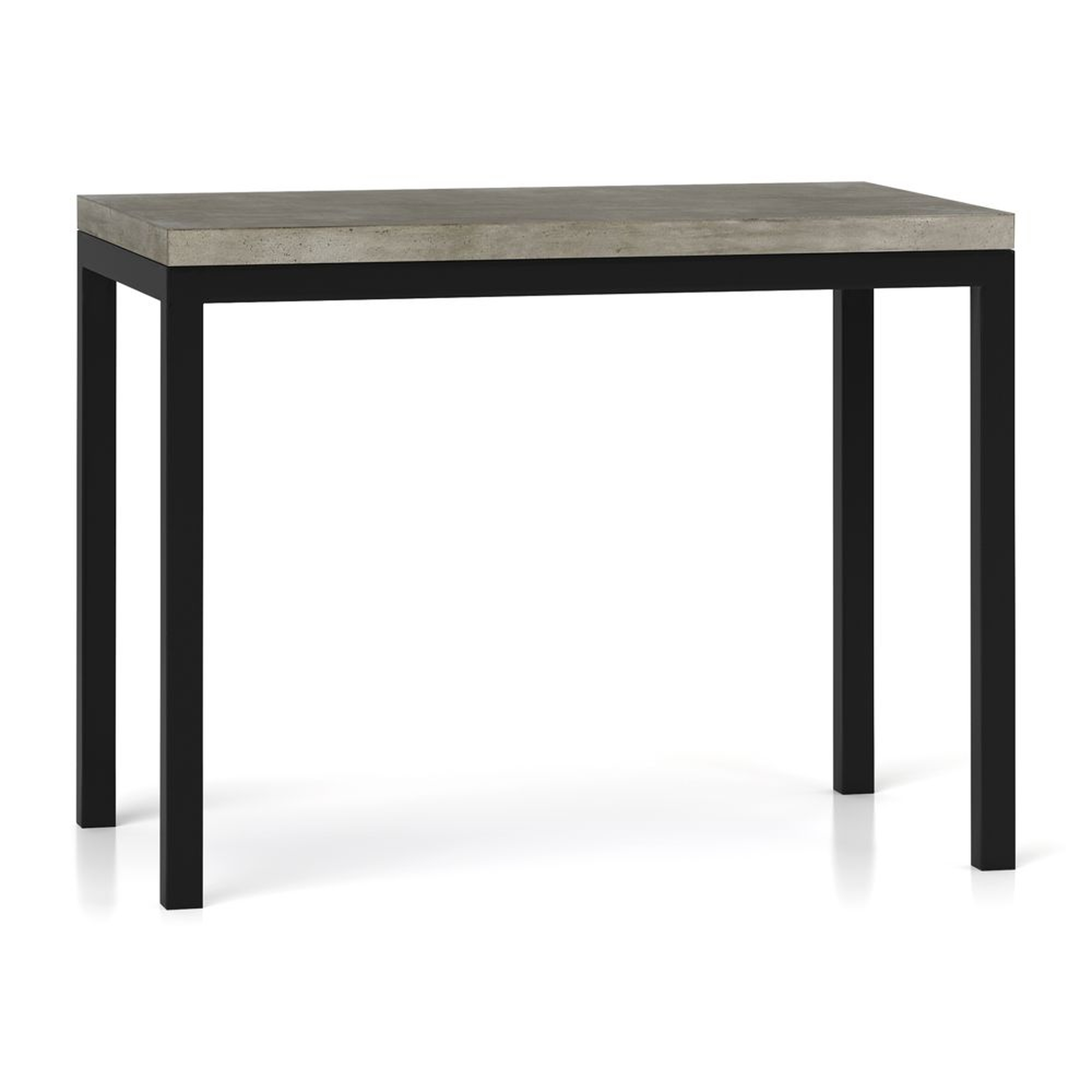 Parsons Concrete Top/ Dark Steel Base 48x28 High Dining Table - Crate and Barrel
