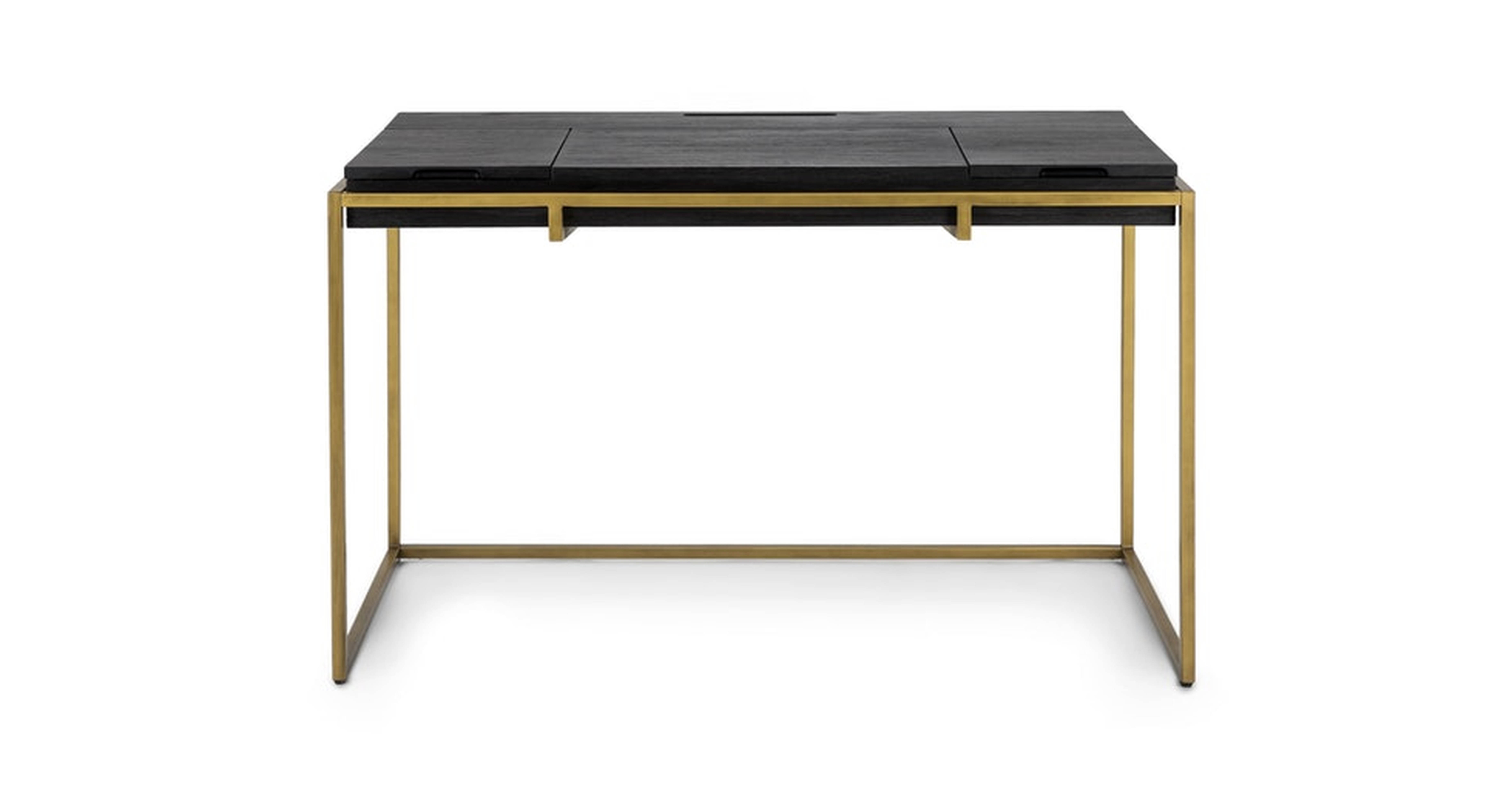 Oscuro Black and Brass Desk - Article