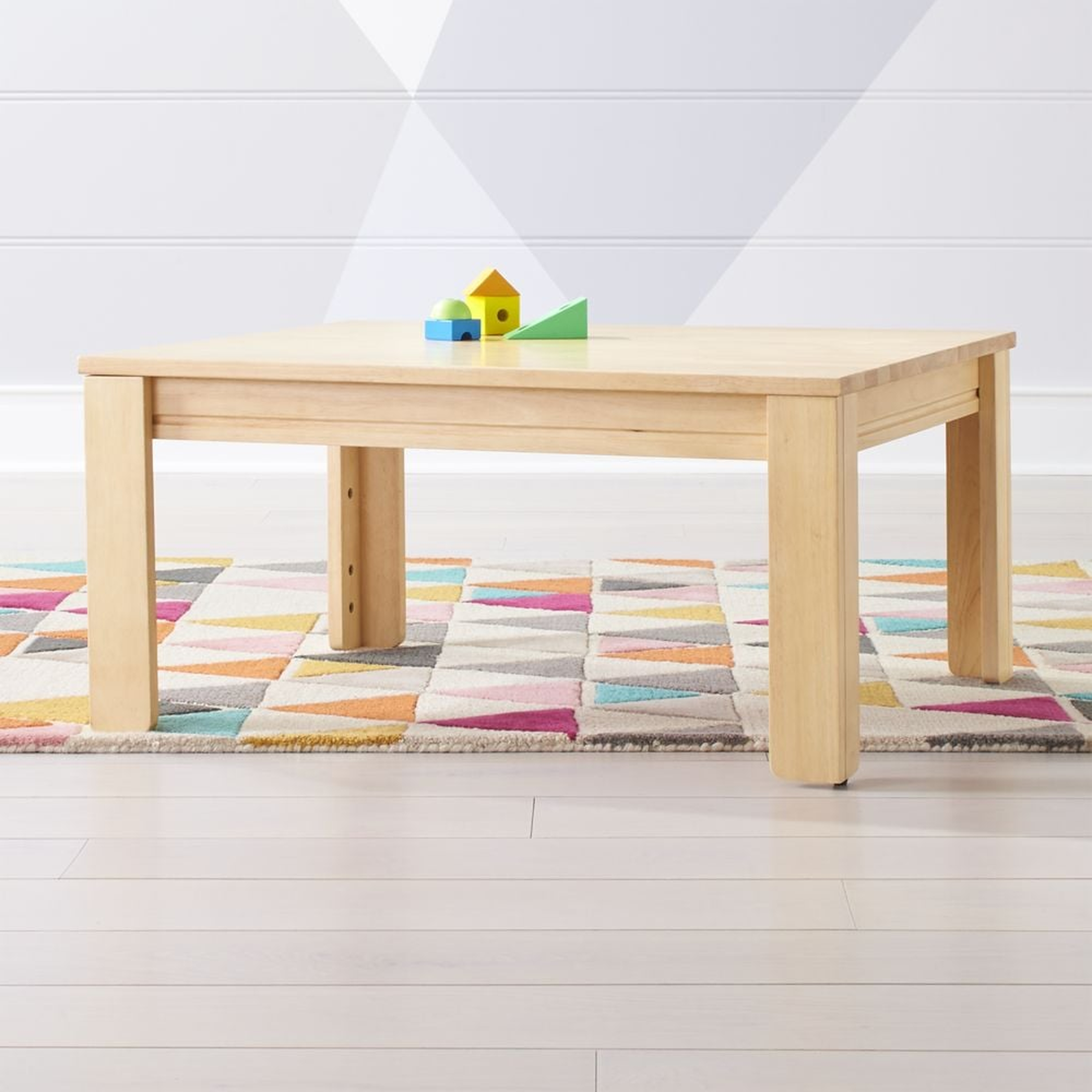 Small Natural Adjustable Kids Table w/ 15" Legs - Crate and Barrel