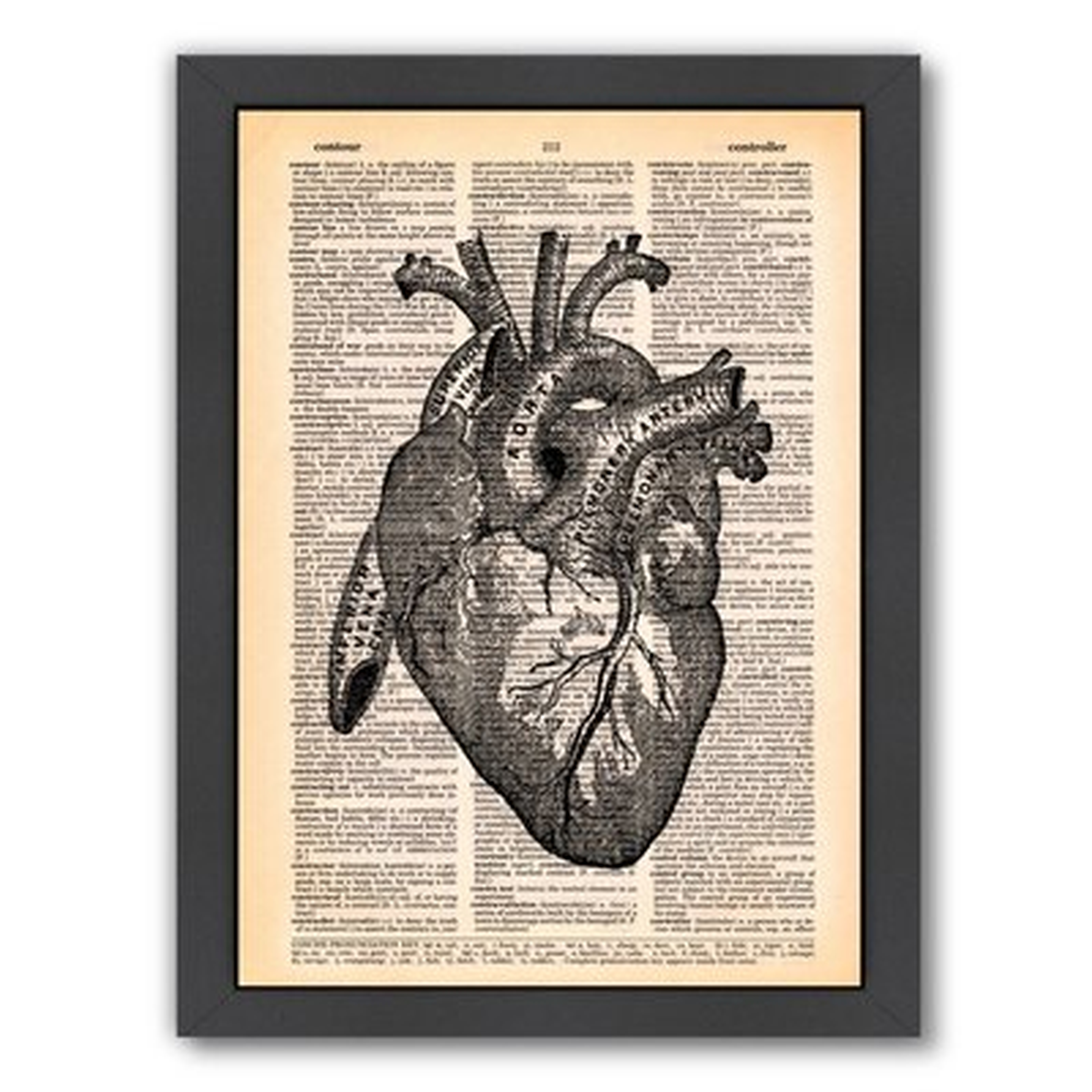 'Heart' Art Framed Graphic Art Print - Wayfair