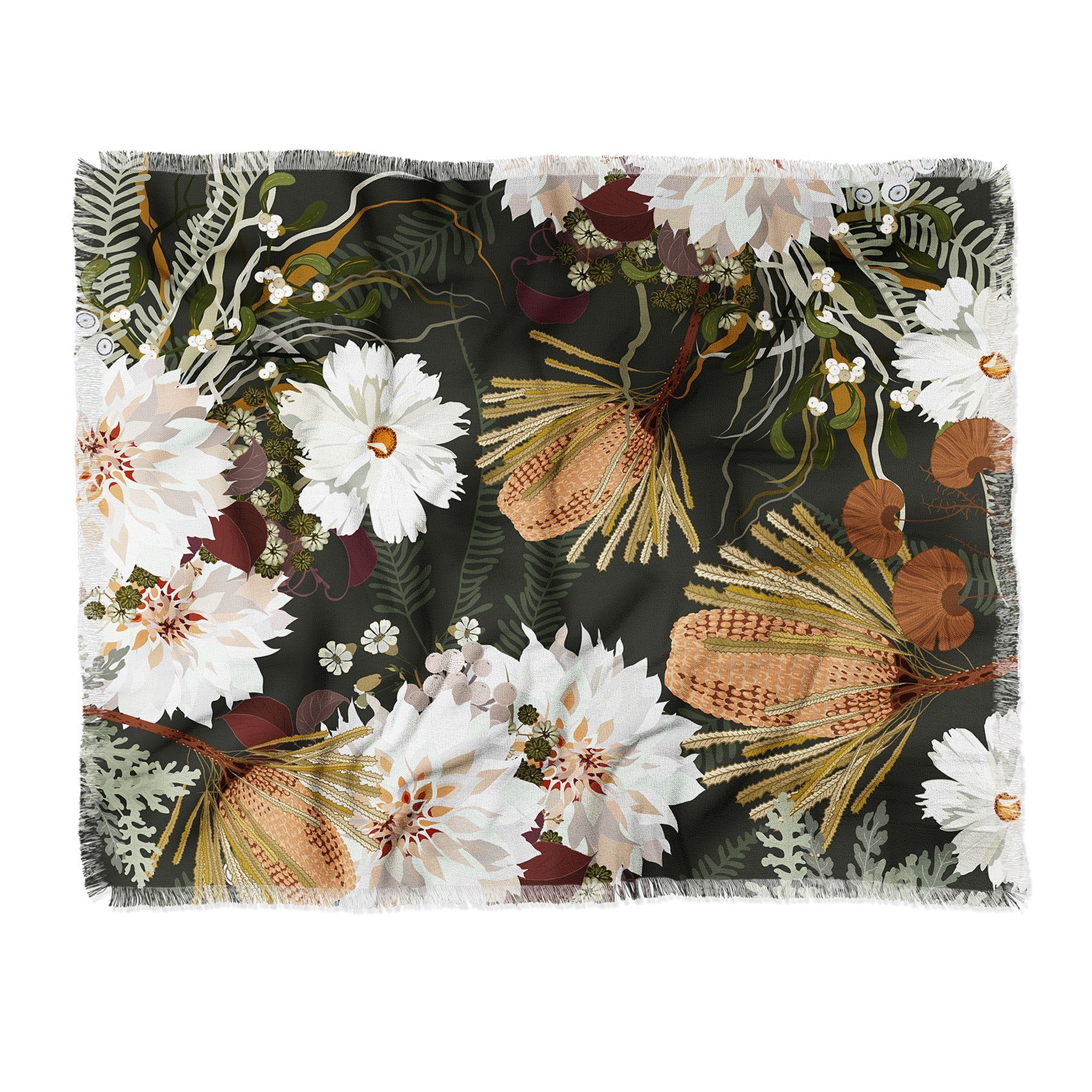 Iveta Abolina Juliette Moss Throw Blanket - 50" x 60" - Wander Print Co.