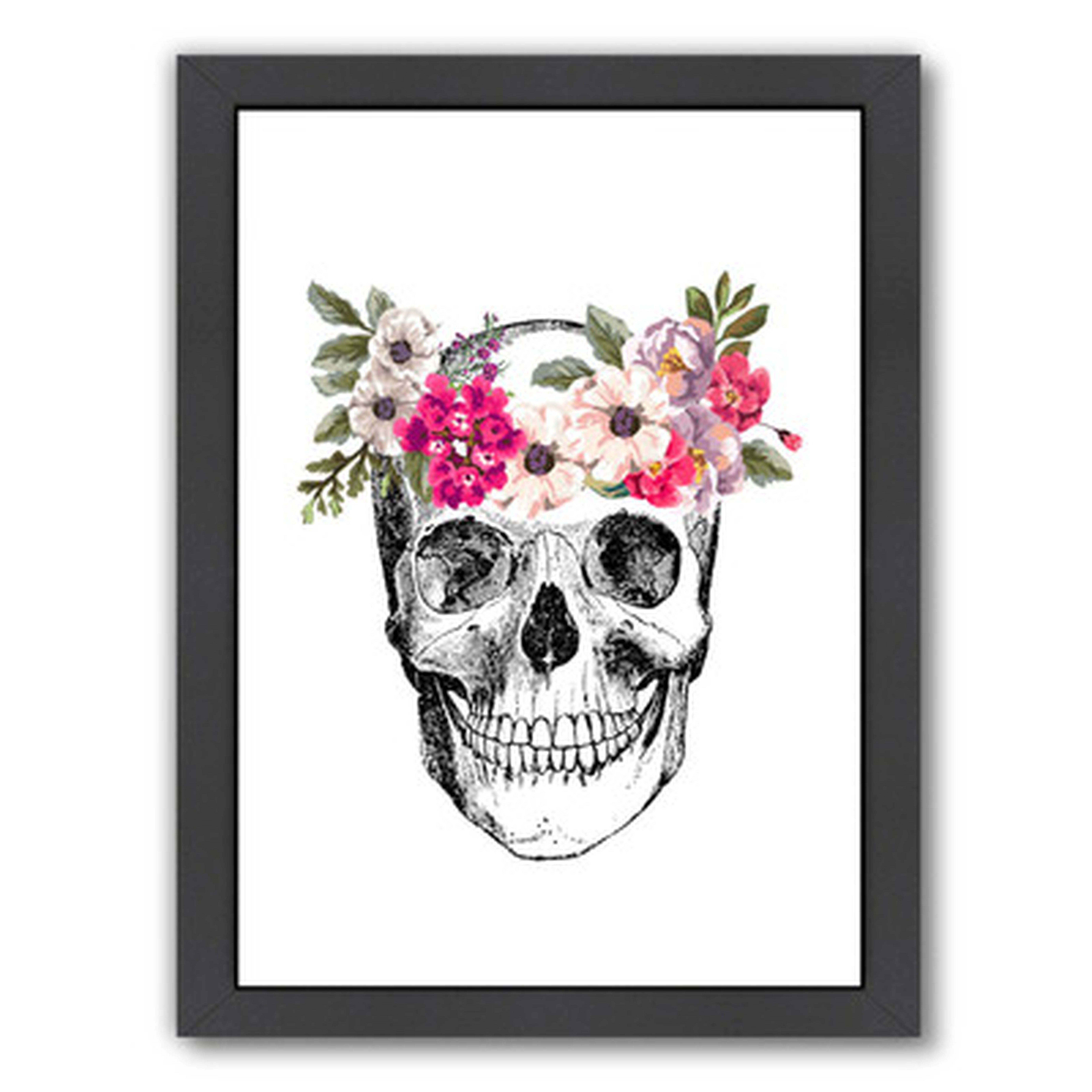 Skull Framed Painting Print - Wayfair