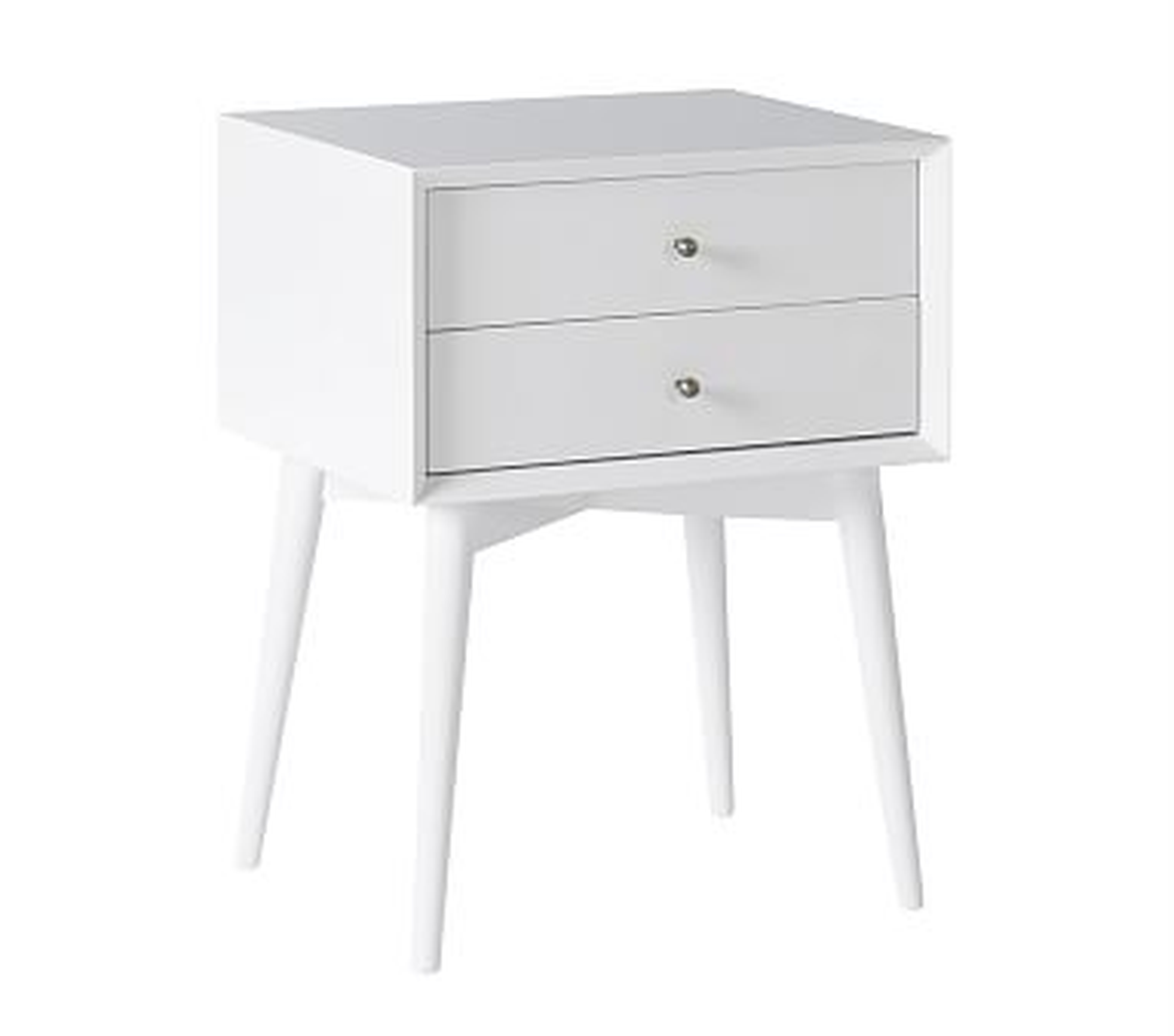 west elm x pbk Mid-Century Nightstand, White, In-Home Delivery - Pottery Barn Kids