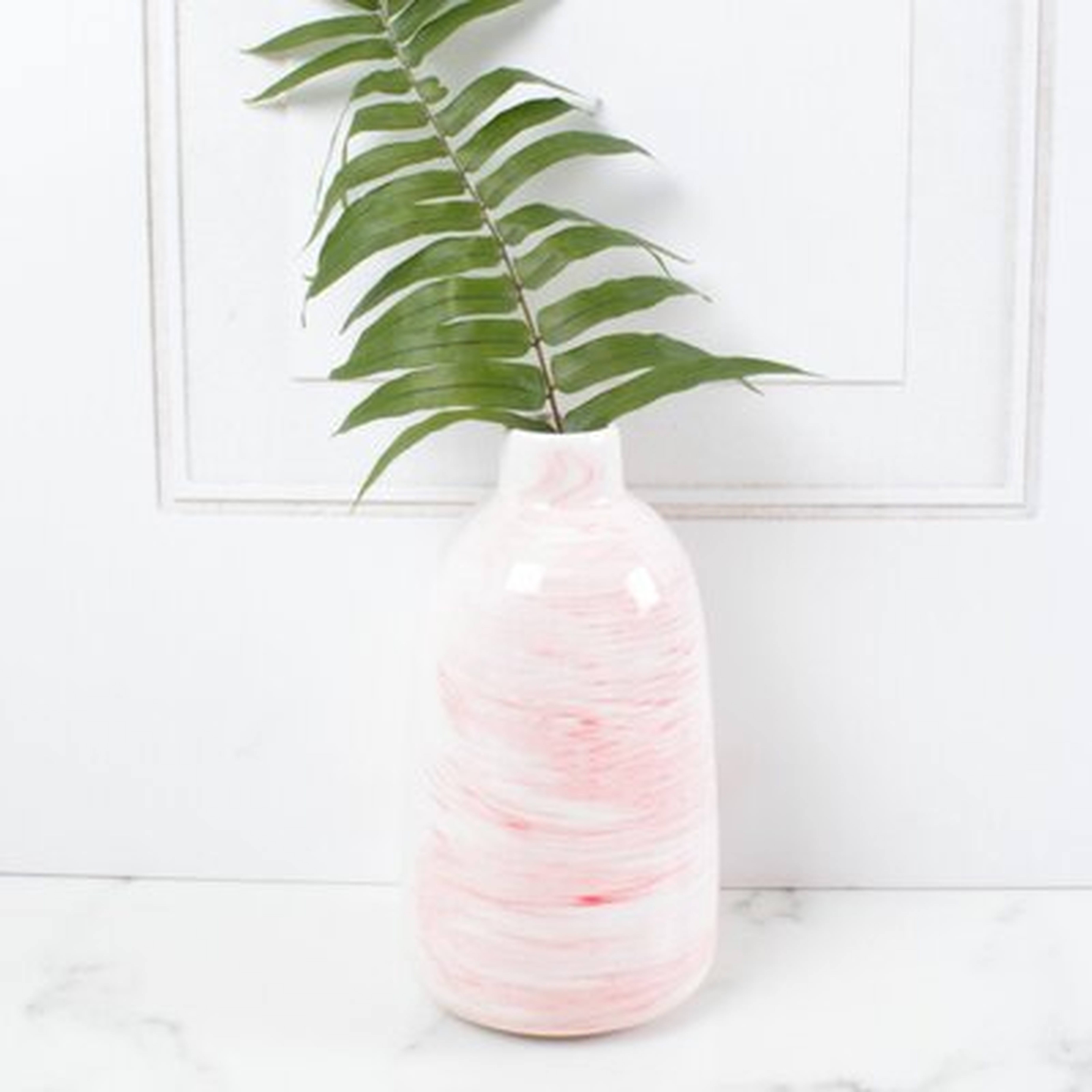 Albertville Small Vase - Pink Swirl - Wayfair