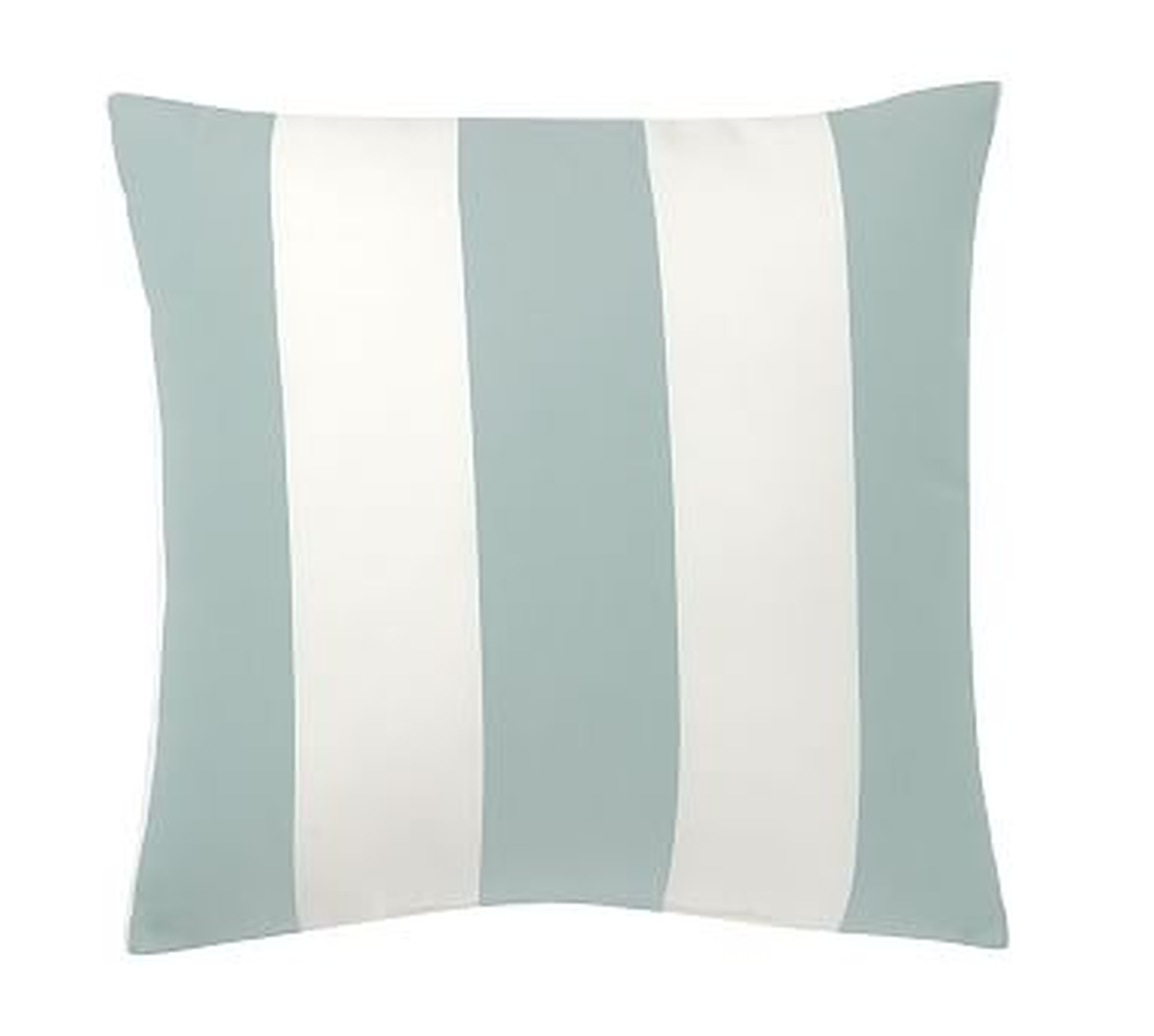 Sunbrella(R), Awning Striped Outdoor Pillow, 24", Spa Blue - Pottery Barn