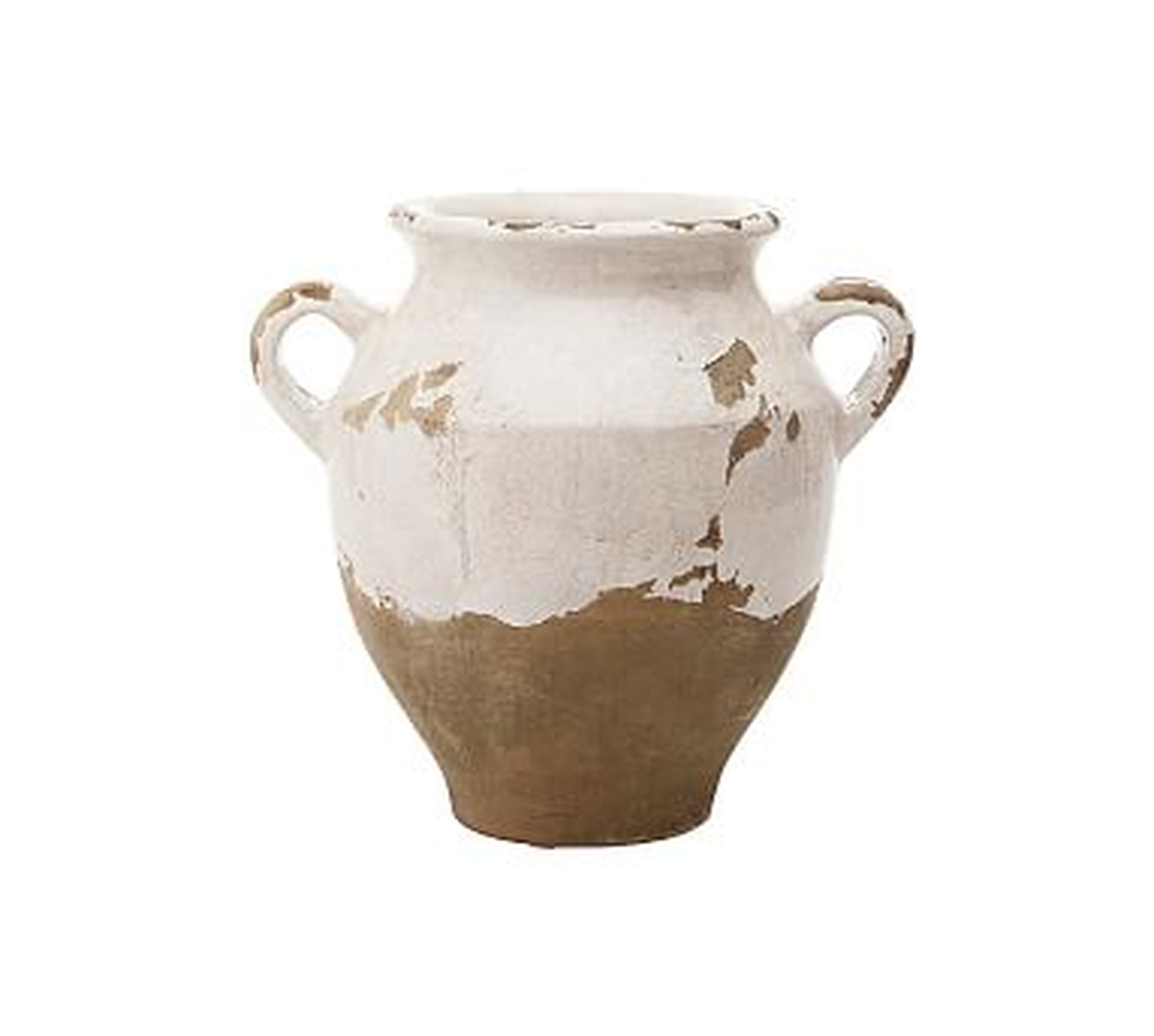 Tuscan Terra Cotta Vase, Small, Double-Handled Urn - Pottery Barn