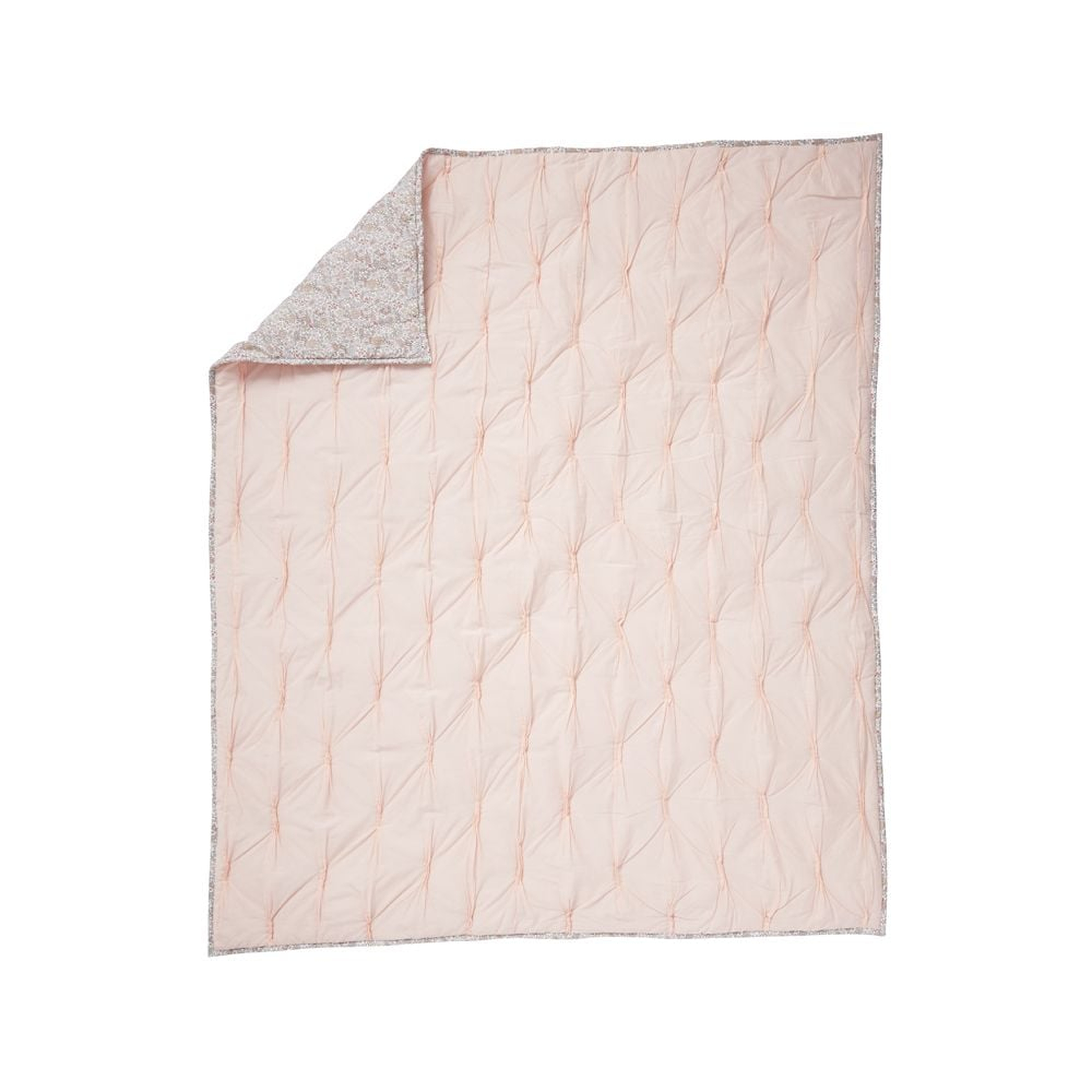 Chic Pink Floral Baby Quilt - Crate and Barrel