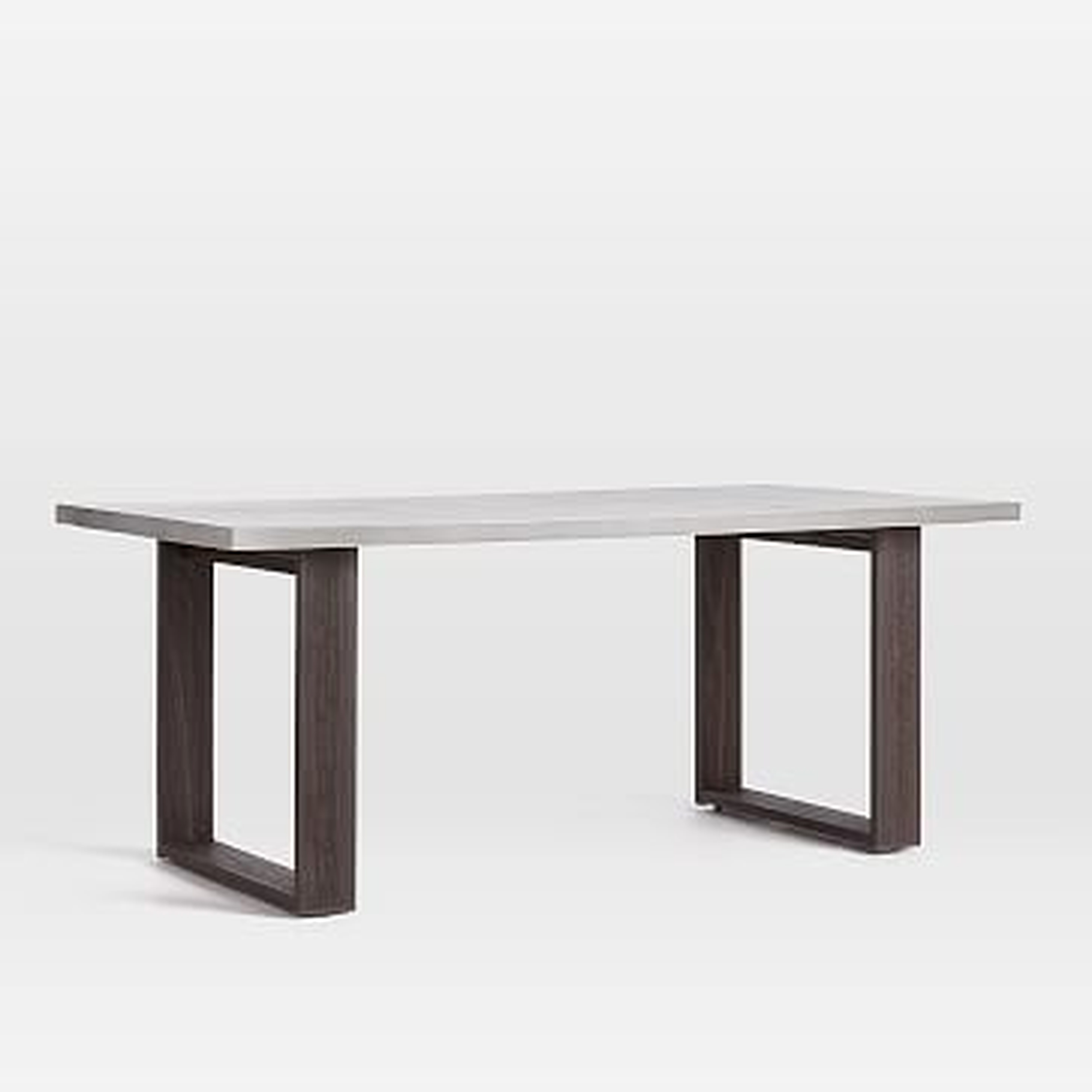 Concrete Outdoor Dining Table, Weathered Cafe - West Elm